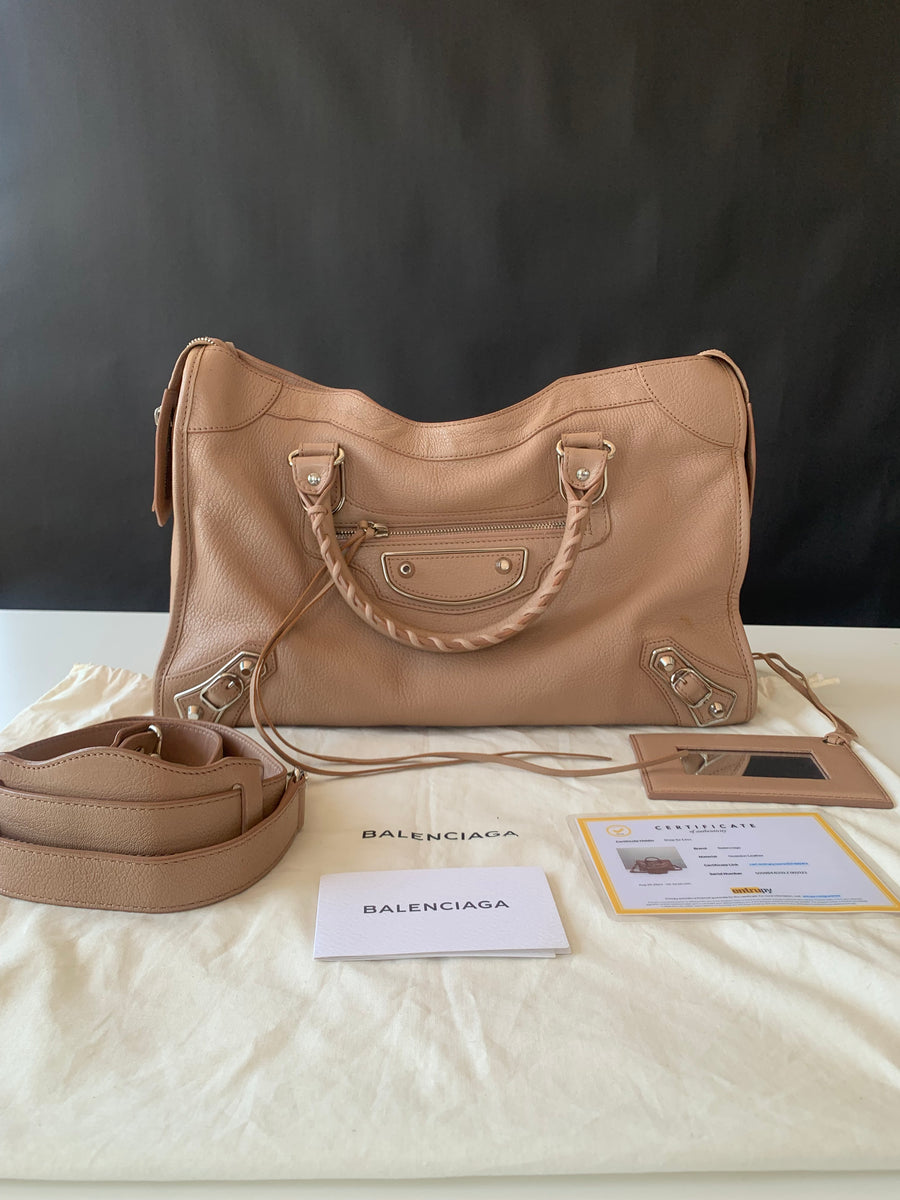 Balenciaga city rose des sables best sale