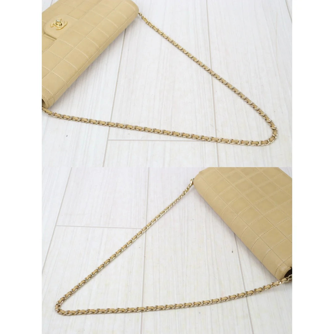 Chanel East West Chocolate Bar Flap