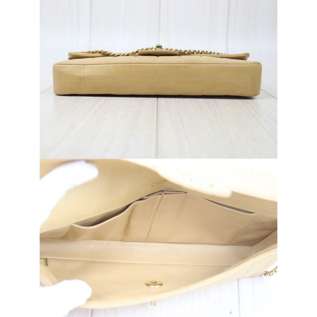 Chanel East West Chocolate Bar Flap