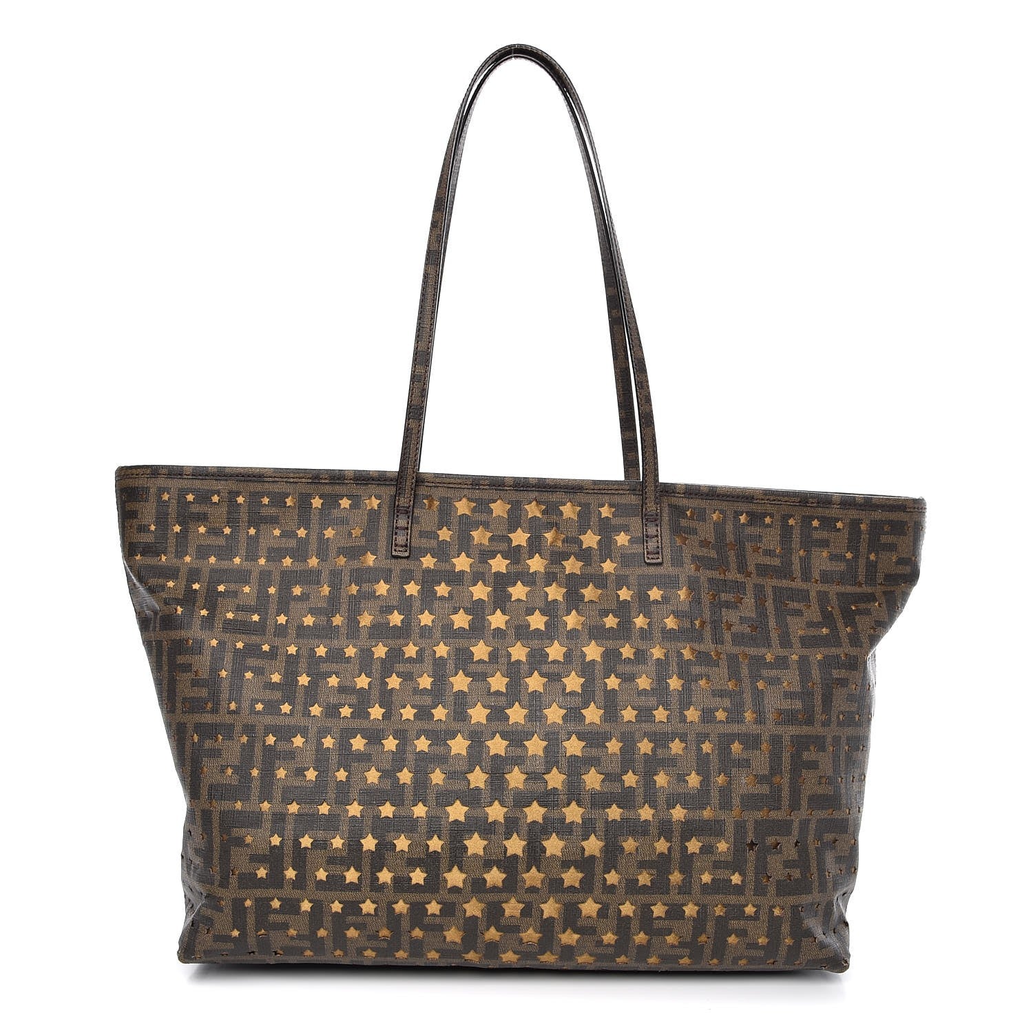 Fendi Zucca Spalmati Stars Roll Tote