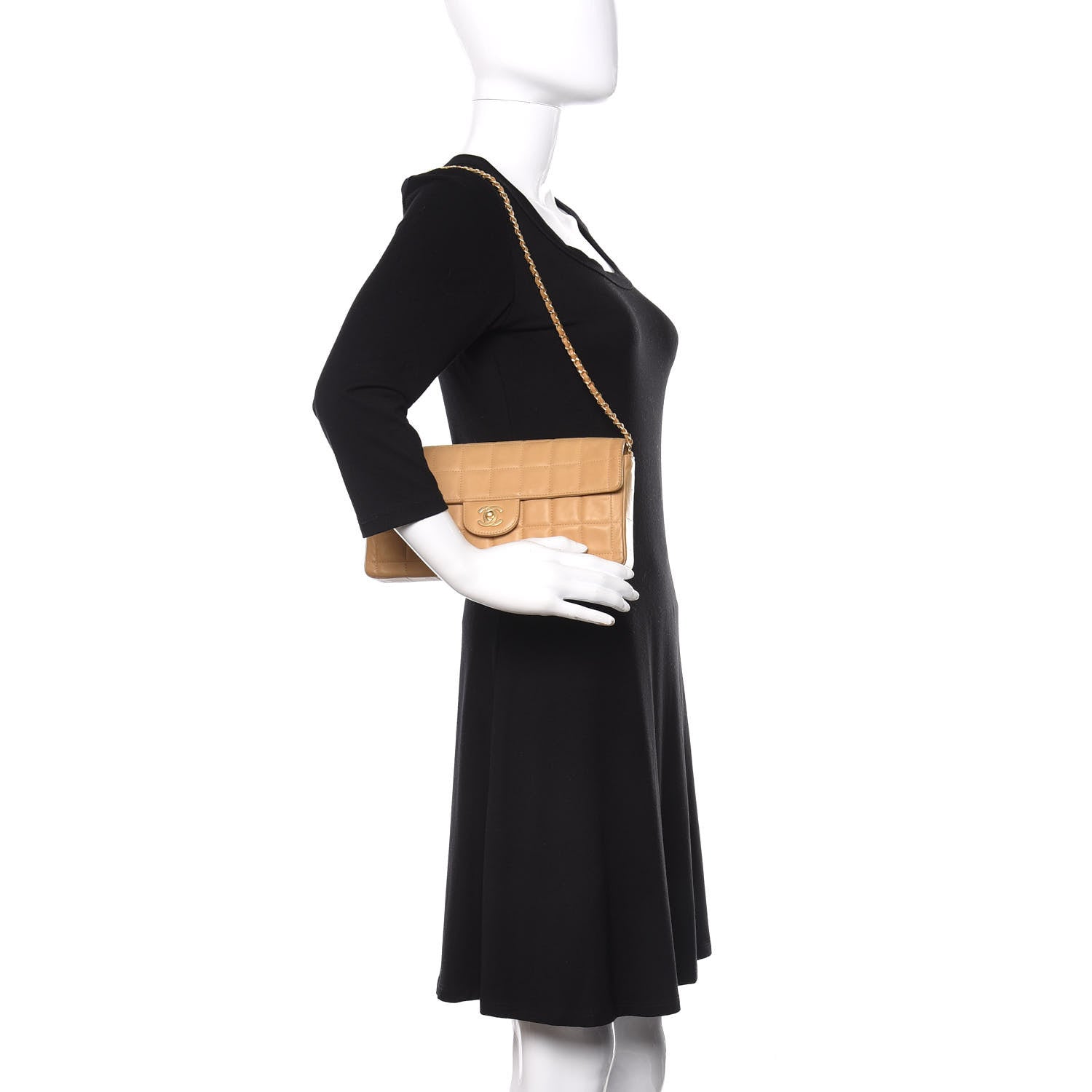 Chanel East West Chocolate Bar Flap