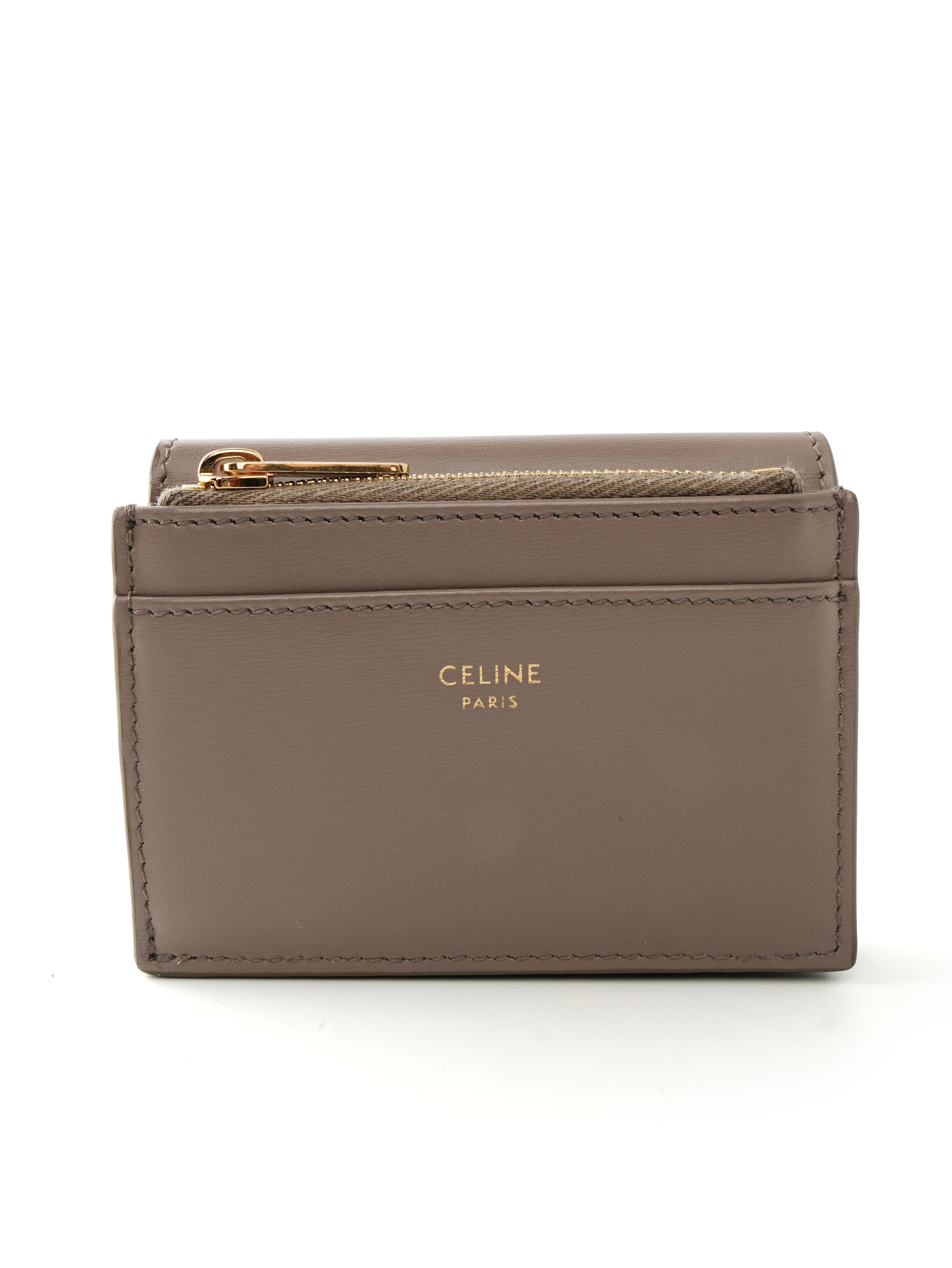 Celine Triomphe Compact Wallet with Coin Purse