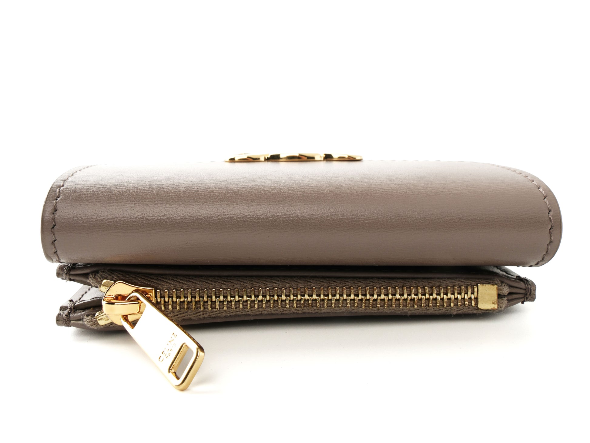 Celine Triomphe Compact Wallet with Coin Purse