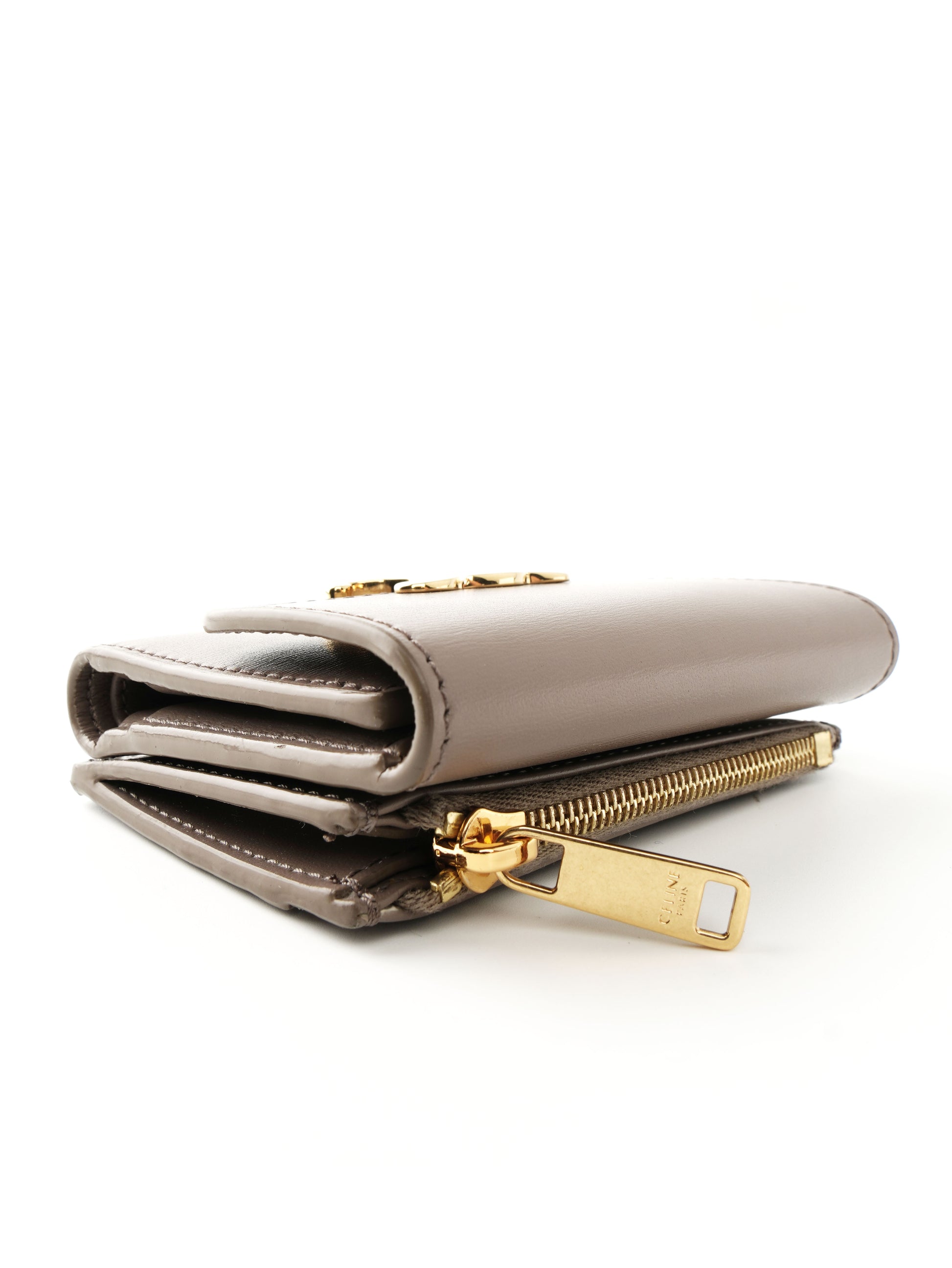 Celine Triomphe Compact Wallet with Coin Purse