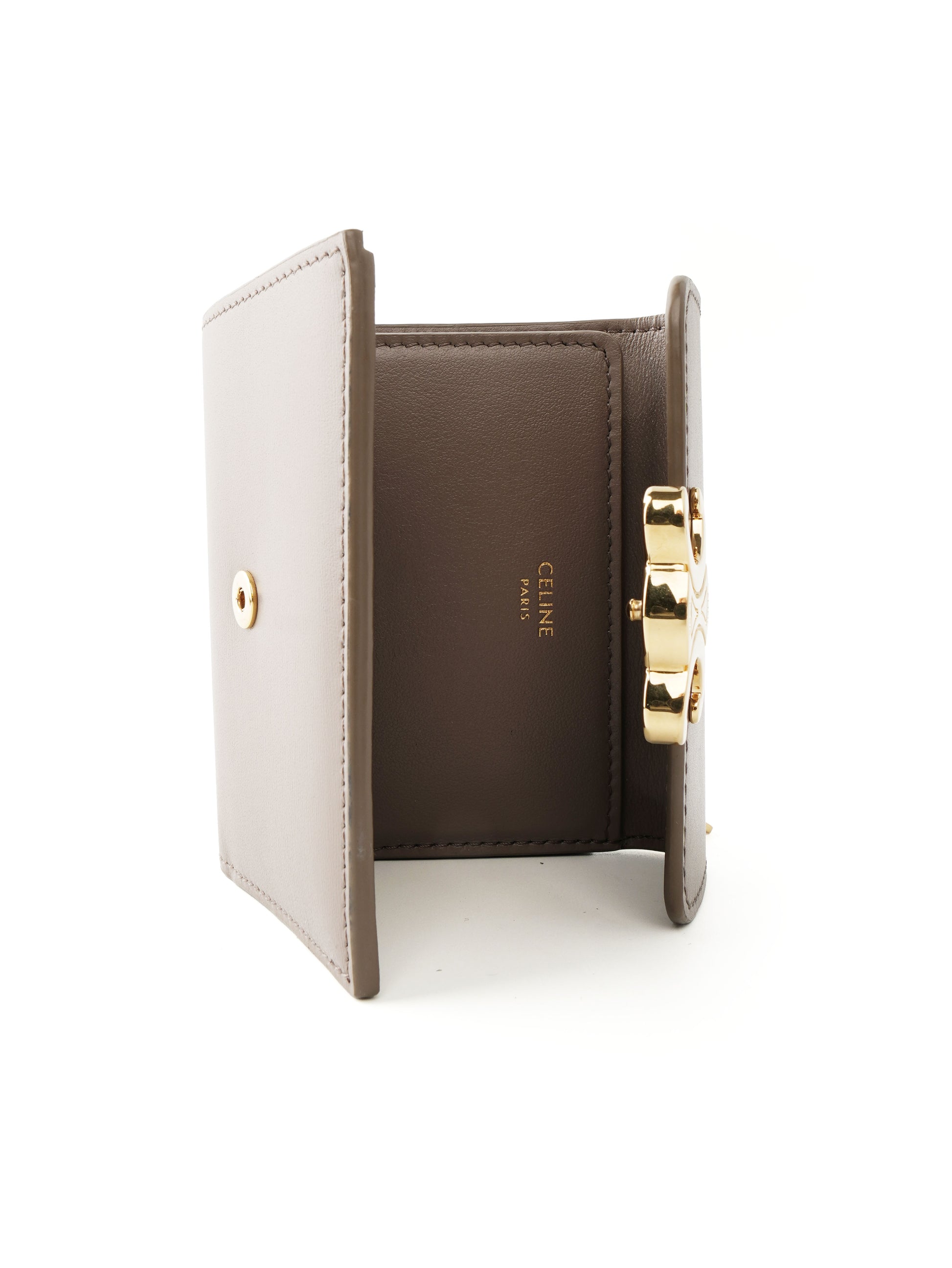 Celine Triomphe Compact Wallet with Coin Purse