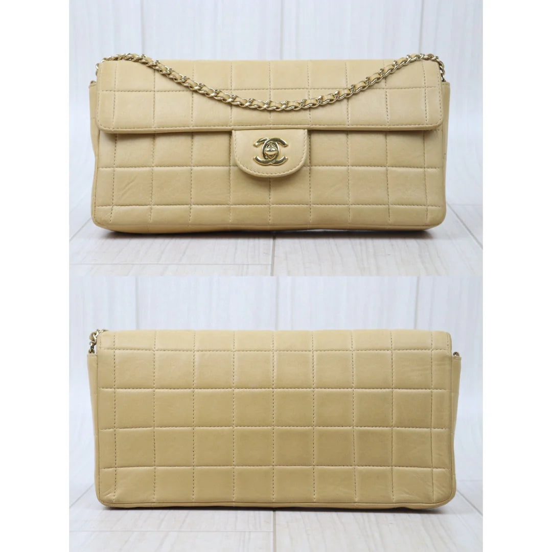 Chanel East West Chocolate Bar Flap
