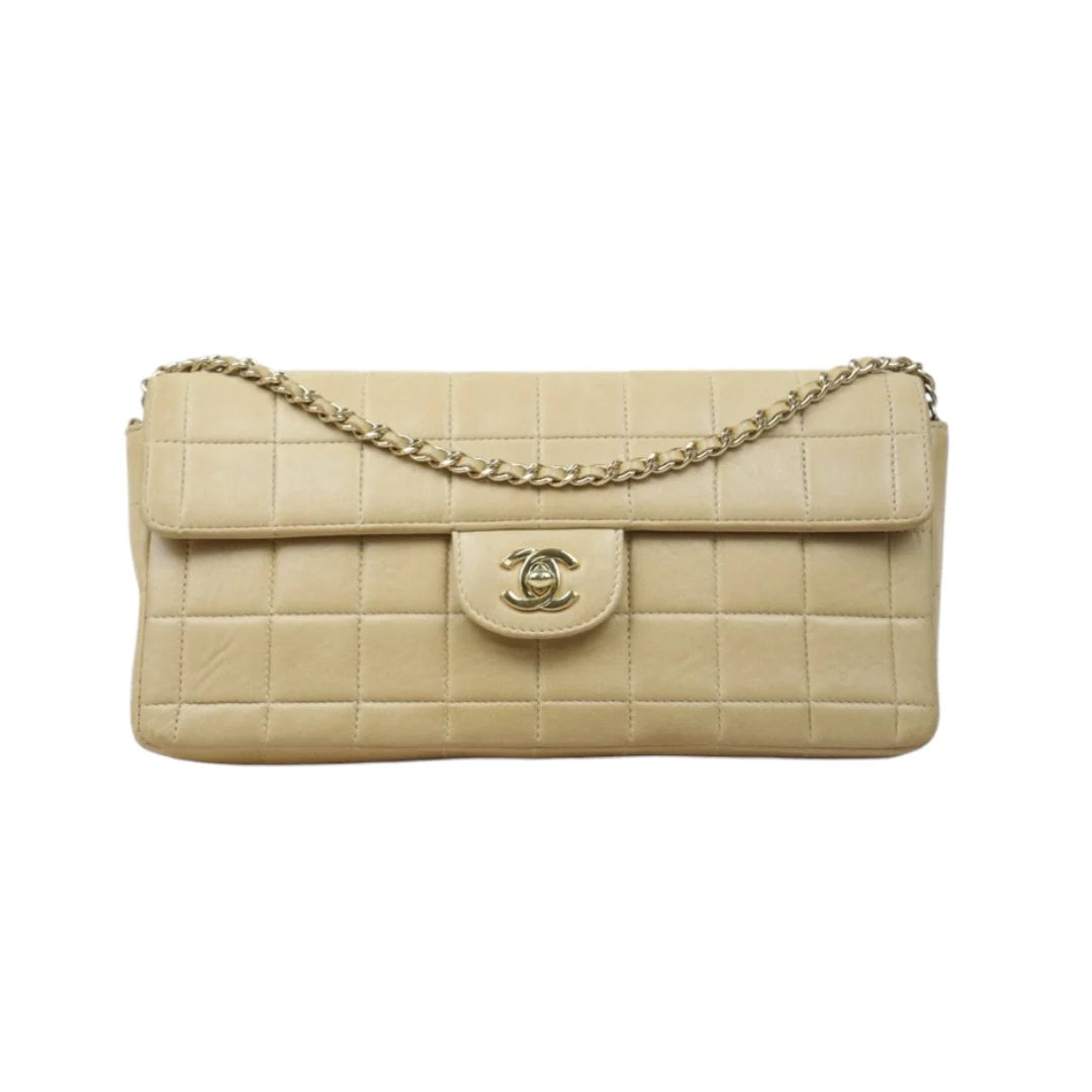 Chanel East West Chocolate Bar Flap