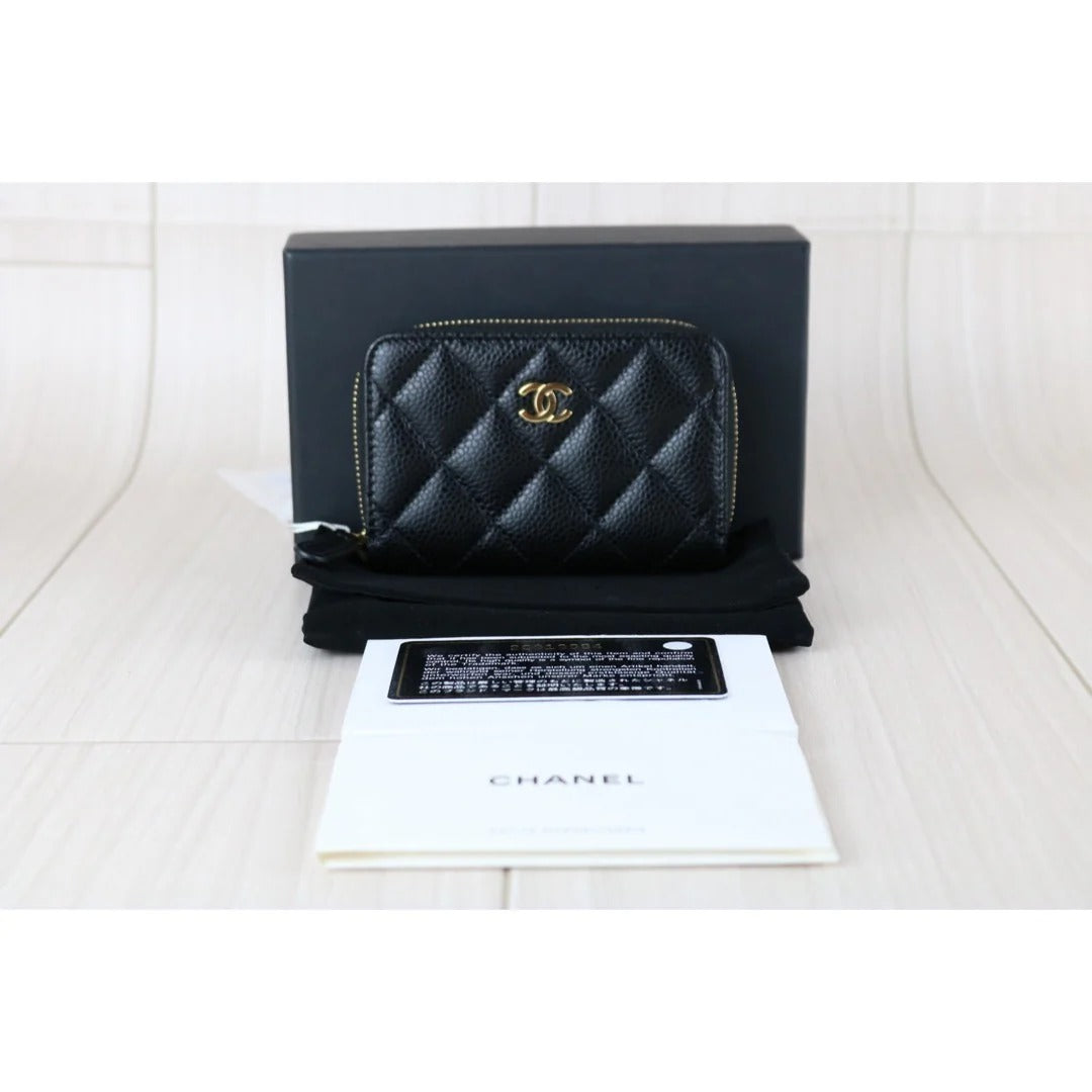 Chanel Zip Coin Purse Caviar