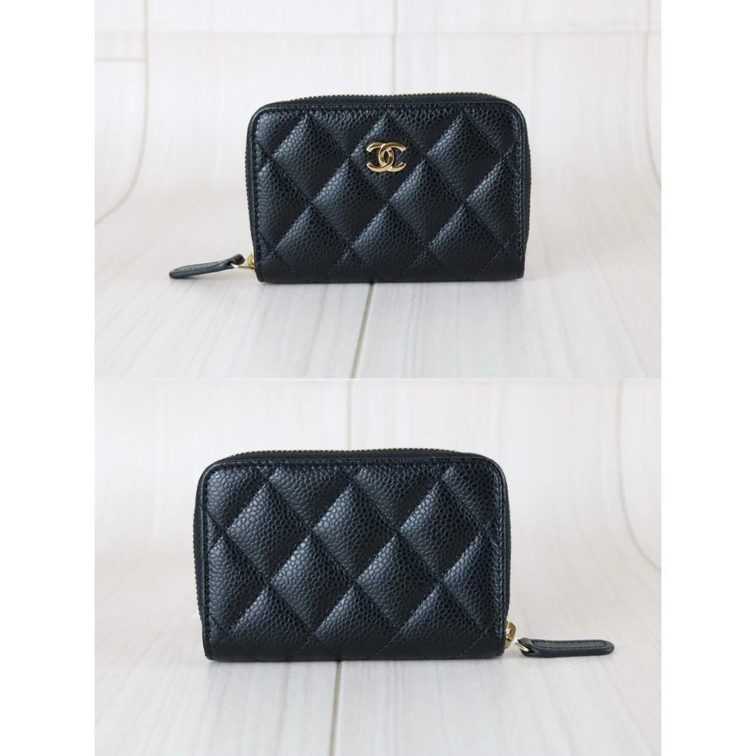 Chanel Zip Coin Purse Caviar