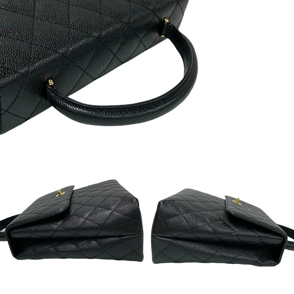 Chanel Kelly Top Handle Caviar