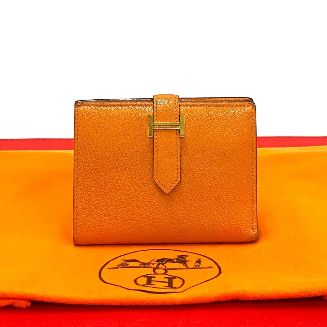 Hermès Bearn Compact Wallet Chevre