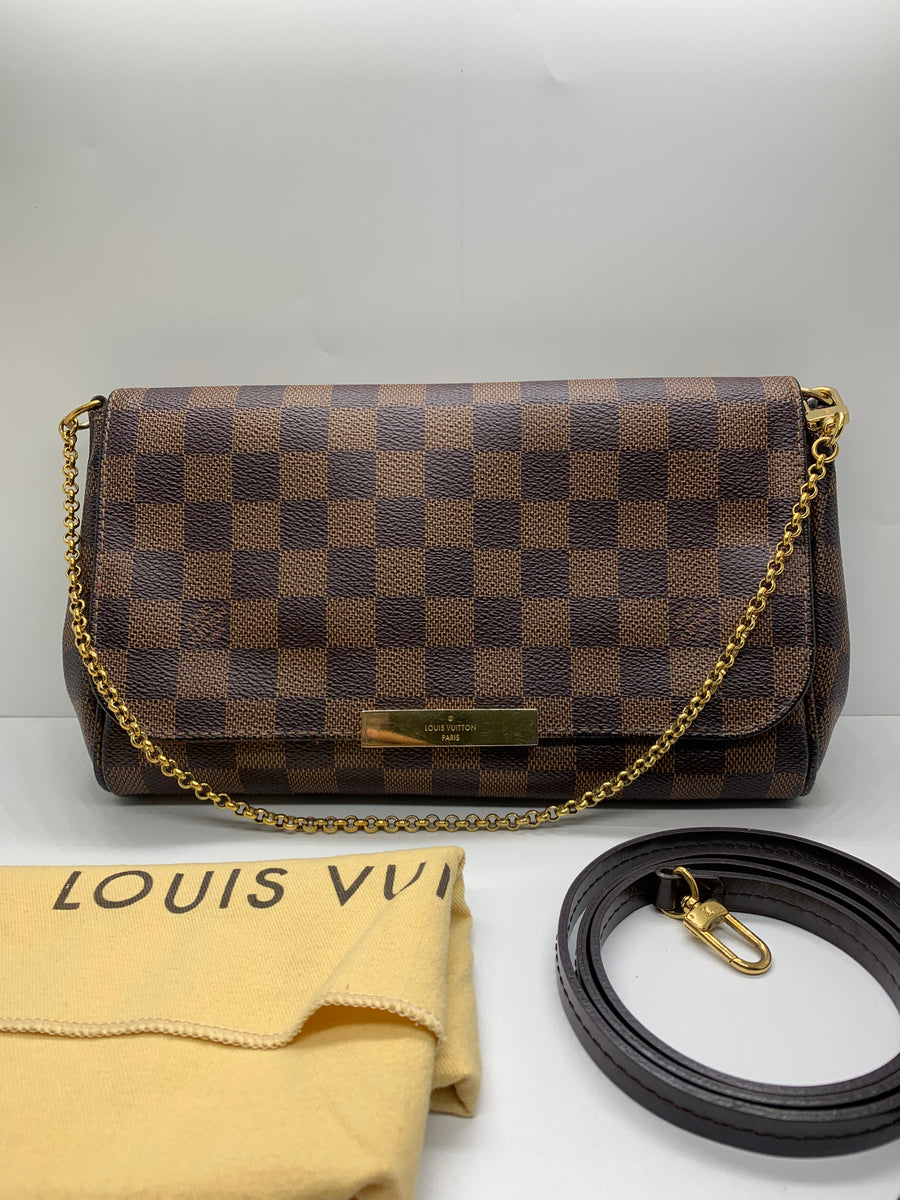 PRELOVED DISCONTINUED Louis Vuitton Favorite MM Damier Ebene Bag