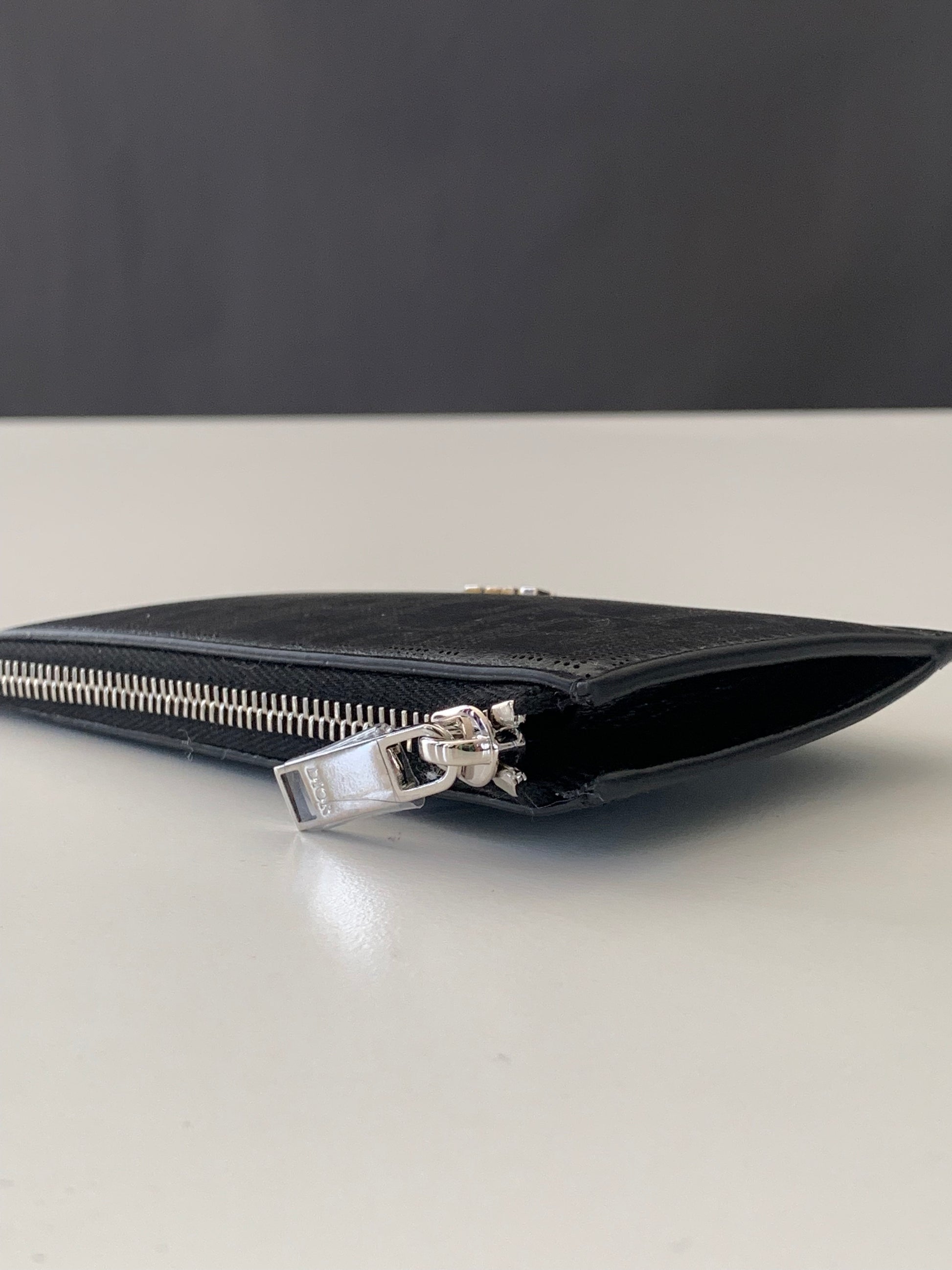 Dior Zipped Card Holder Oblique Galaxy