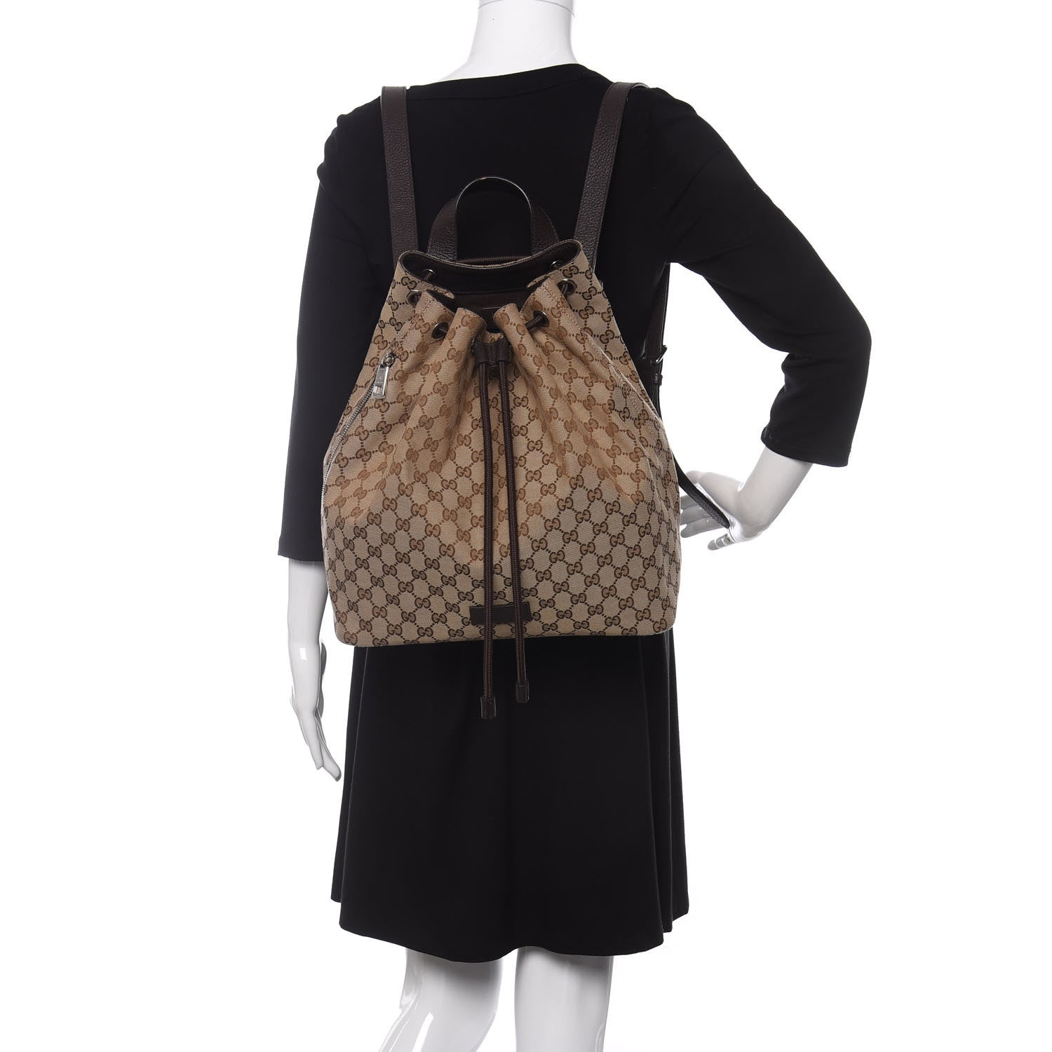 Gucci Dollar Calfskin O Drawstring Backpack