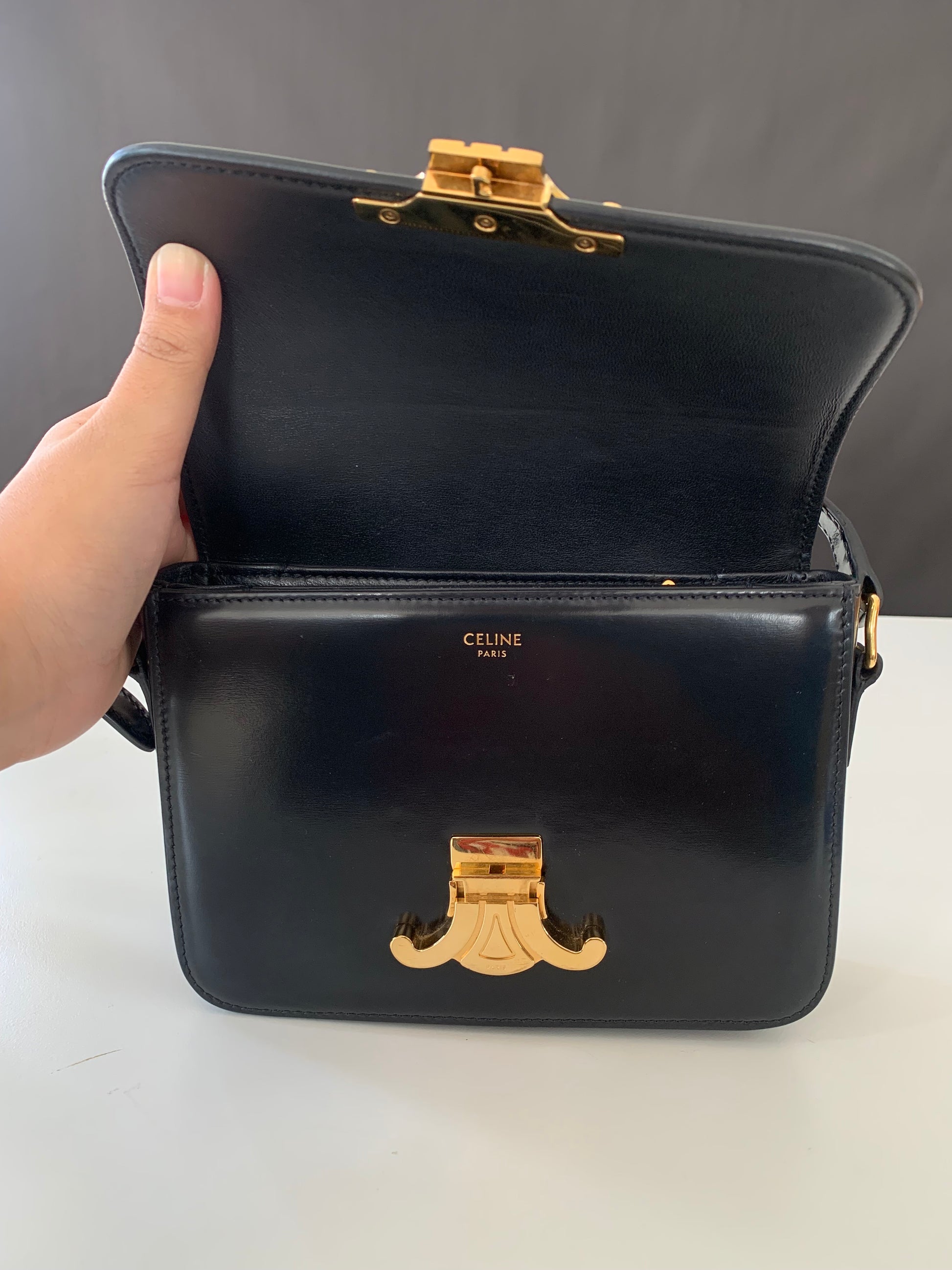 Celine Teen Triomphe Shiny Calfskin