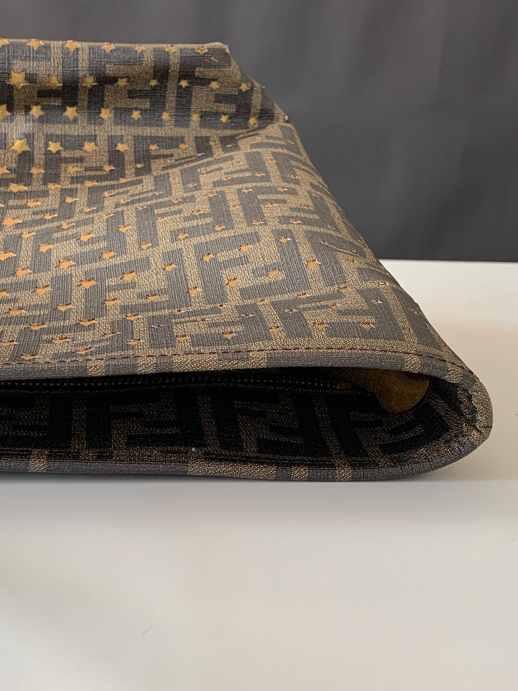 Fendi Zucca Spalmati Stars Roll Tote