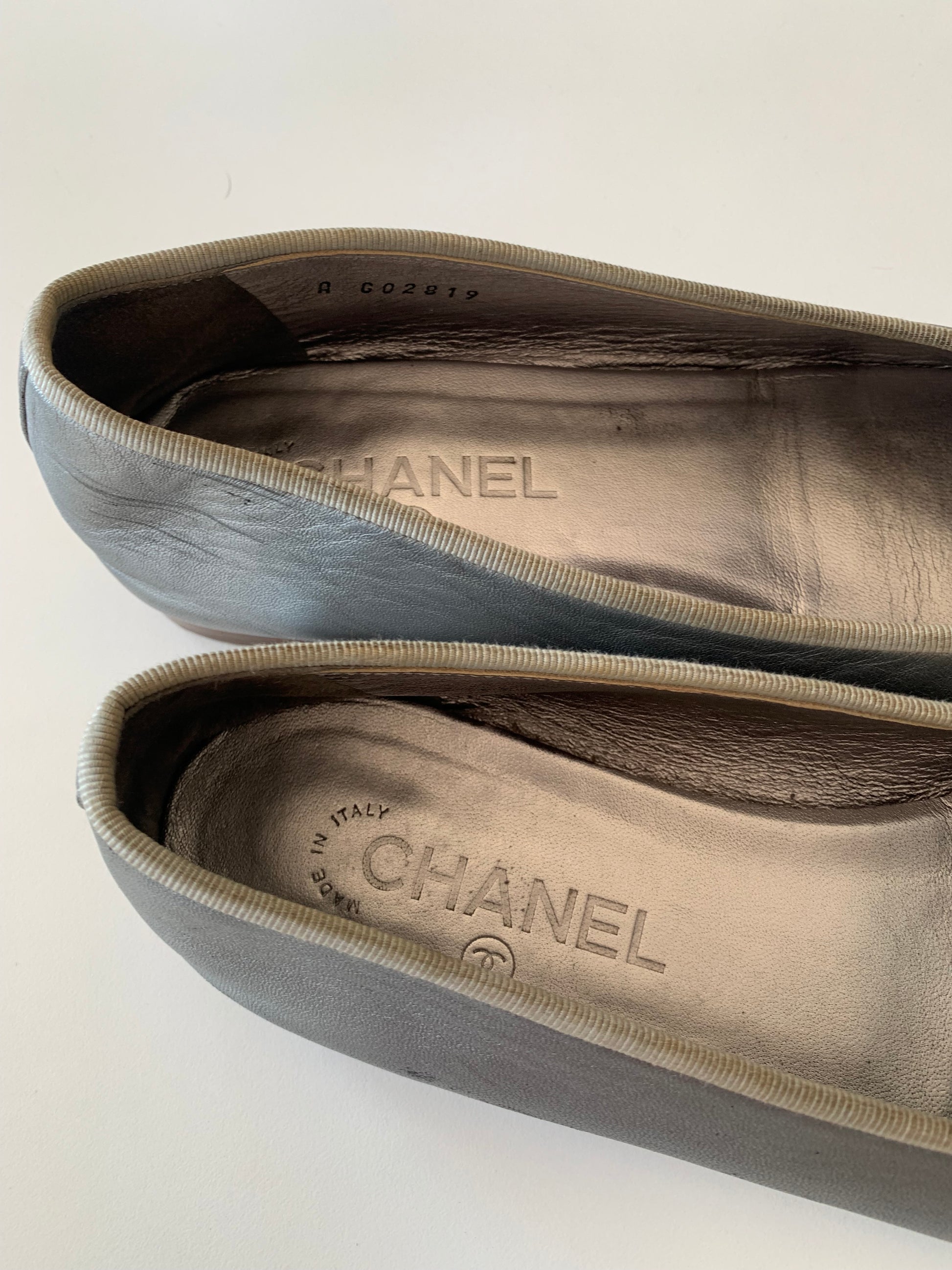 Chanel Cap Toe Ballerina Flats 39.5