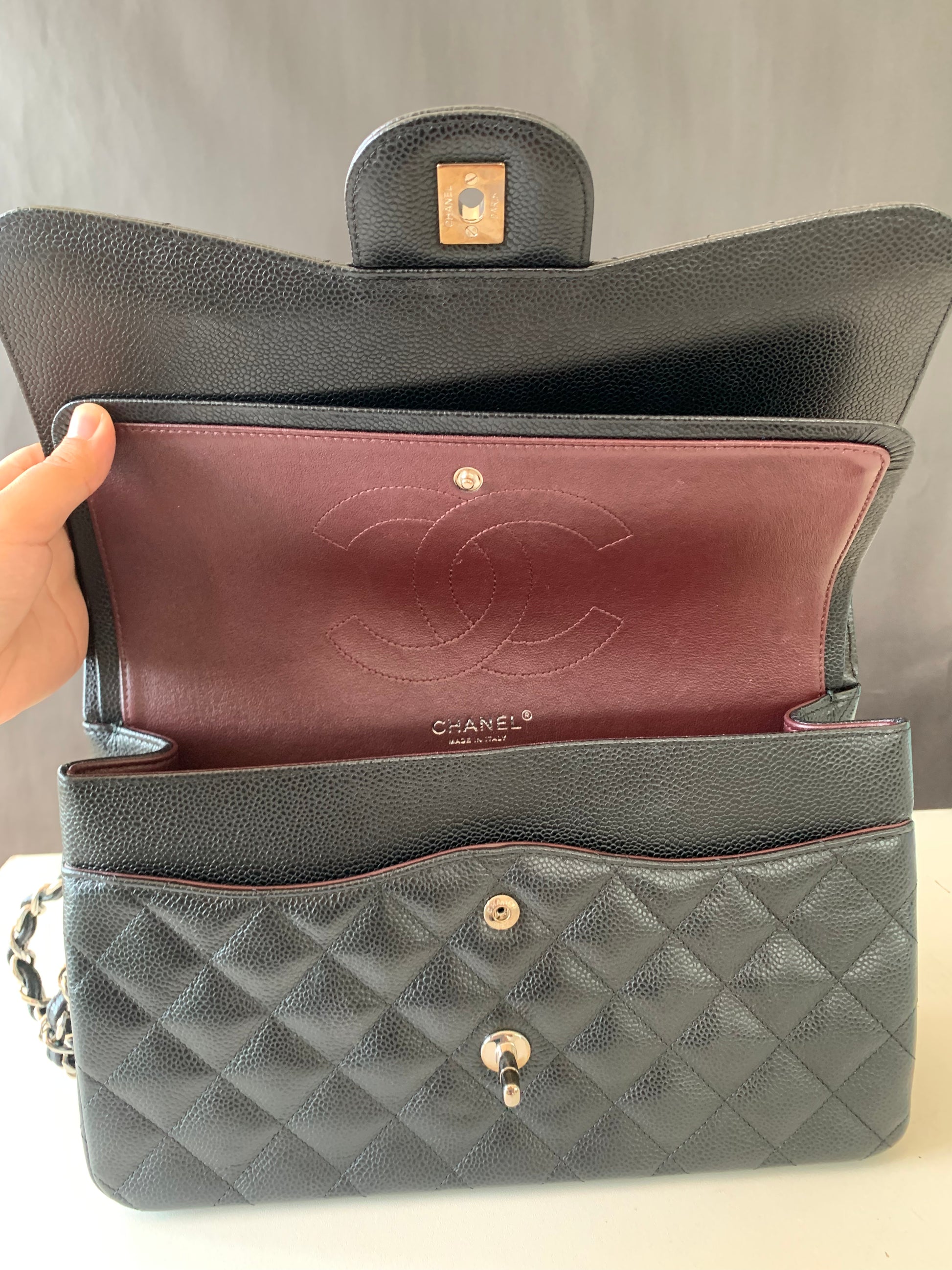 Chanel Double Flap Jumbo SHW
