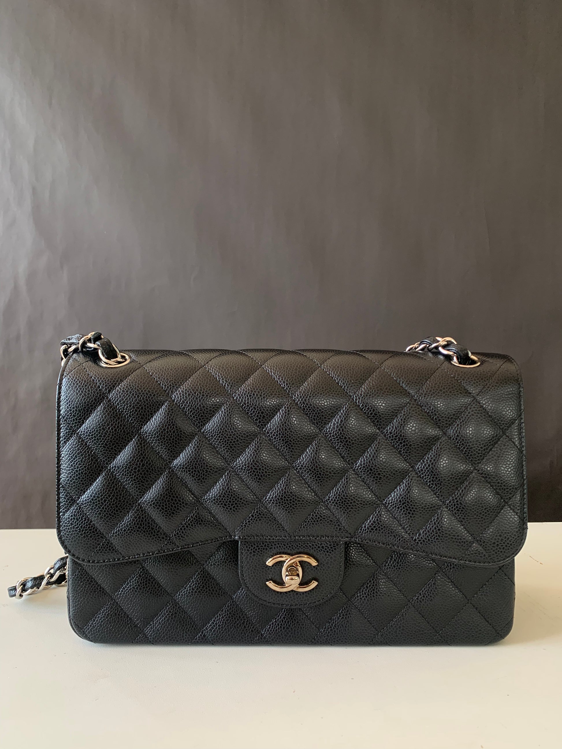 Chanel Double Flap Jumbo SHW
