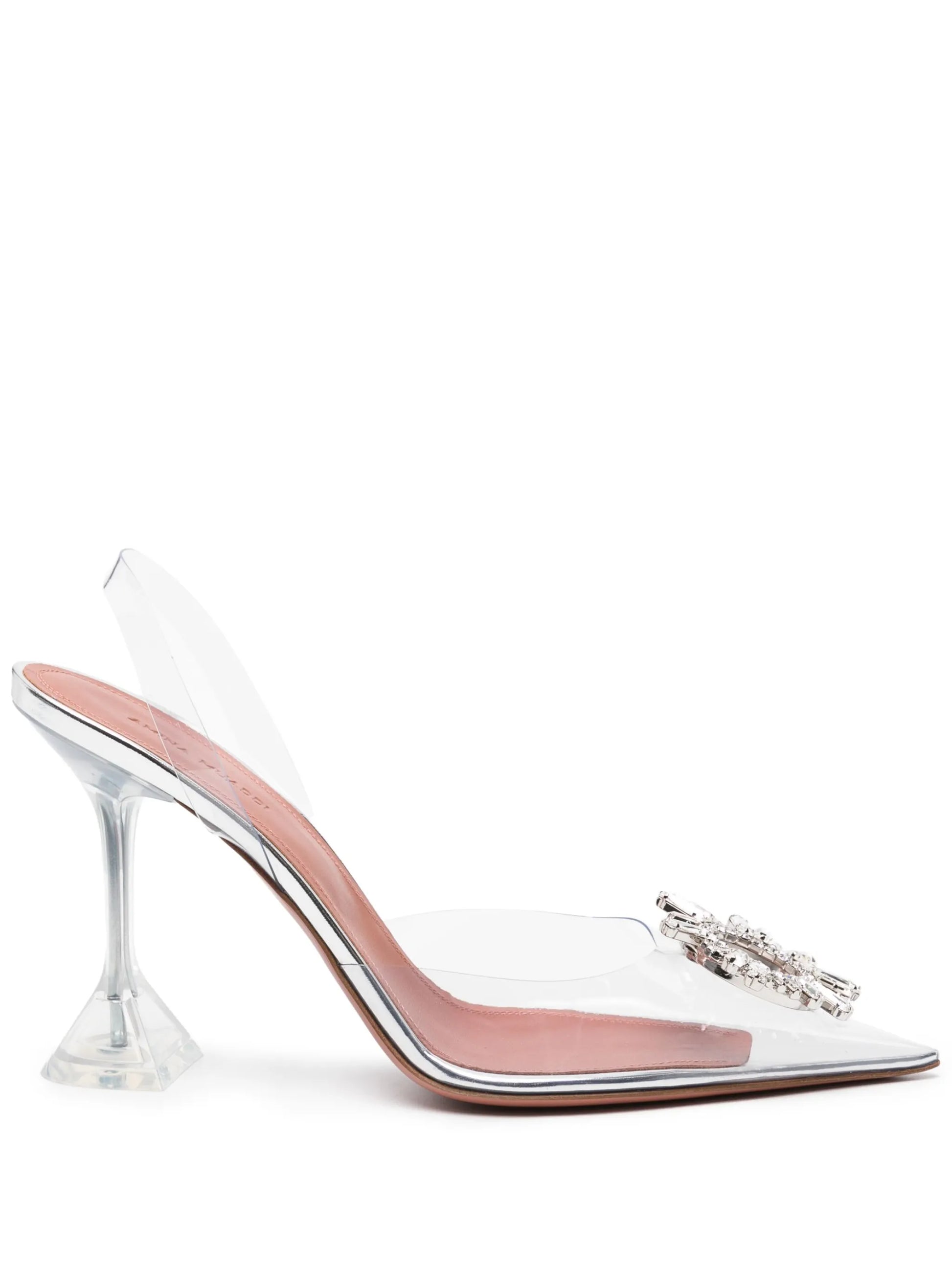 Amina Muaddi Begum Clear Slingback Pumps 36.5
