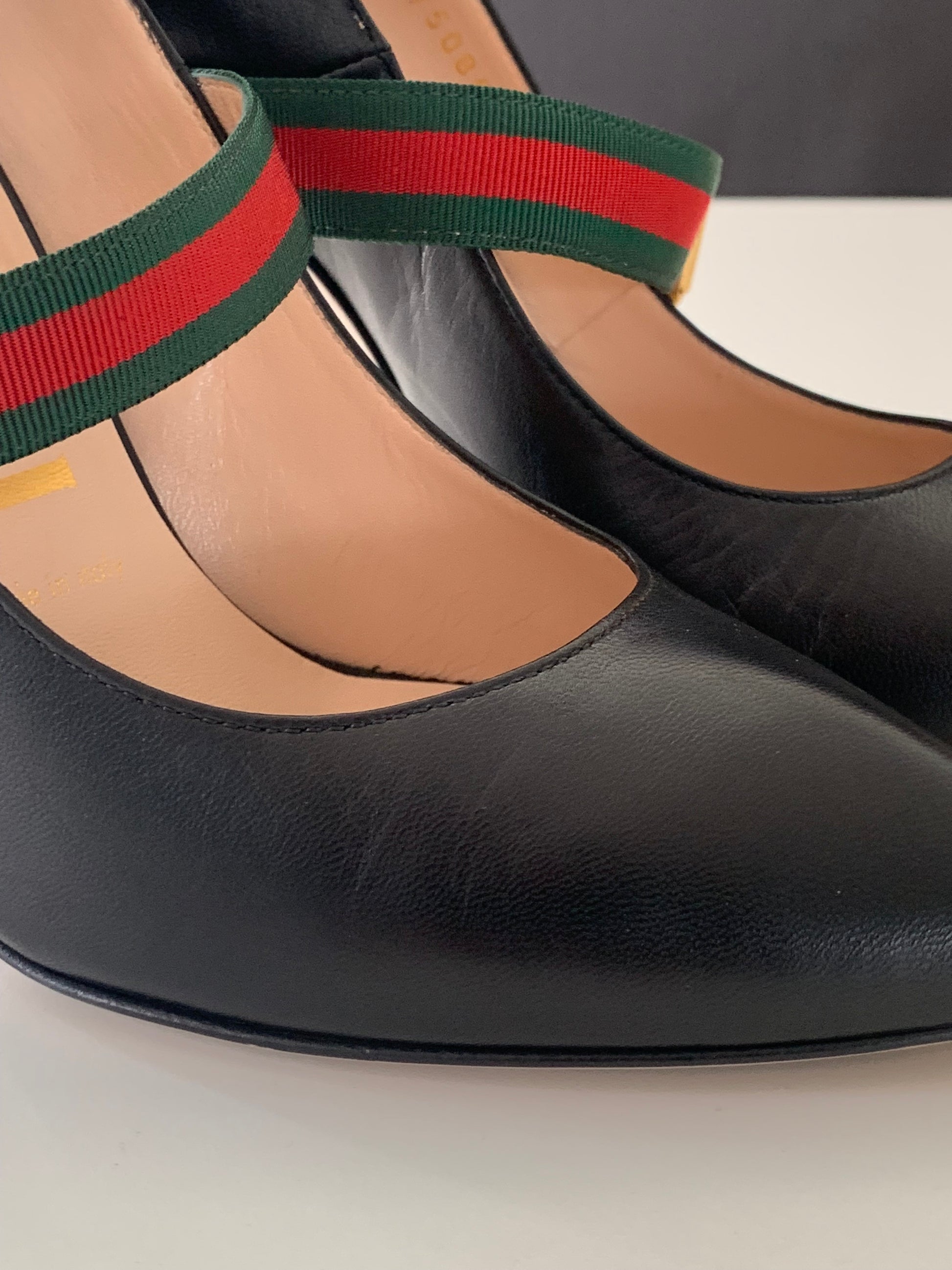 Gucci Malaga Kid Sylvie High Heel Pumps 37