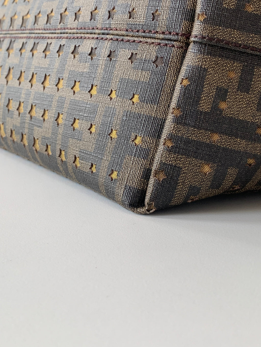 Fendi Zucca Spalmati Stars Roll Tote