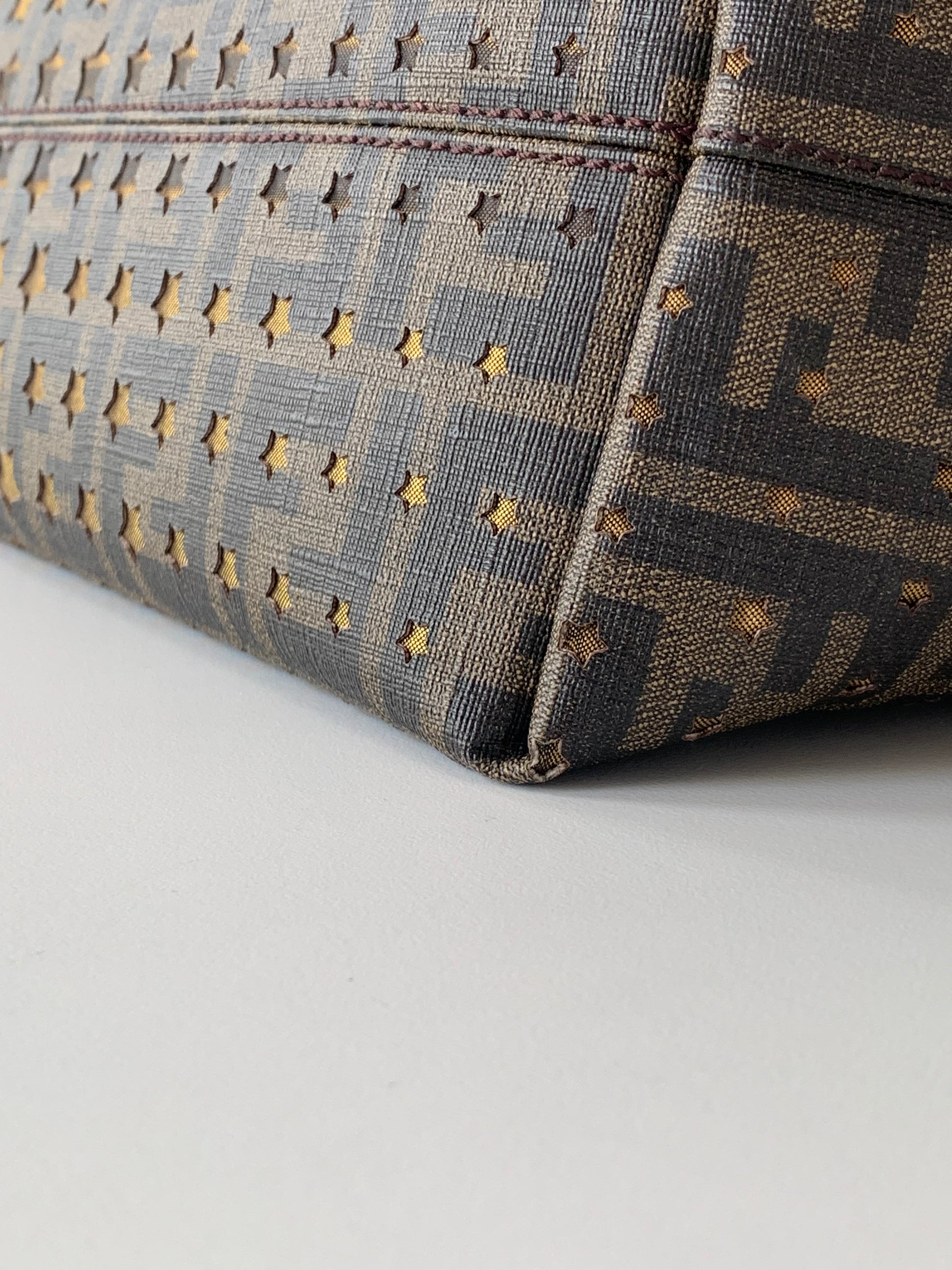 Fendi Zucca Spalmati Stars Roll Tote