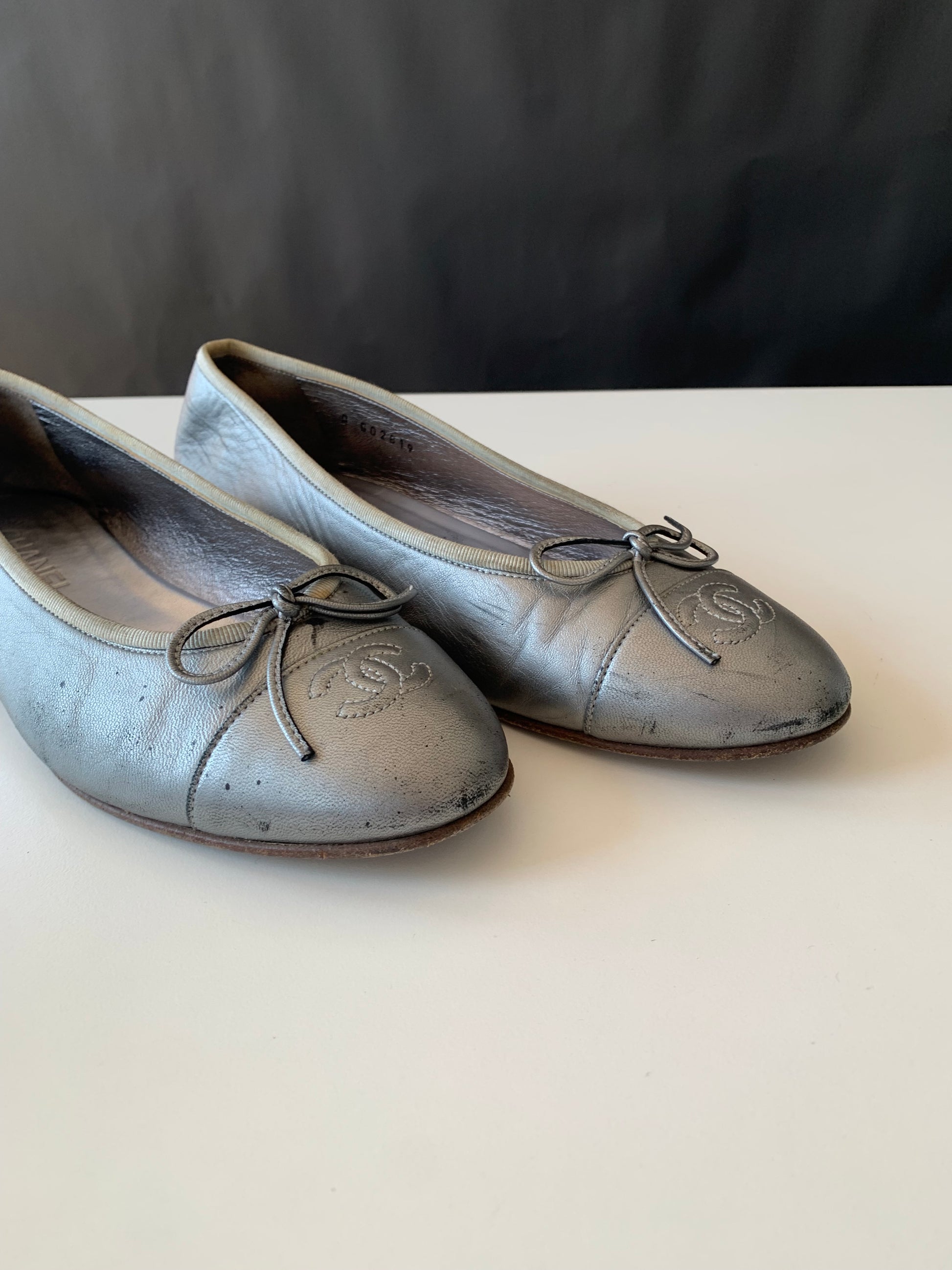 Chanel Cap Toe Ballerina Flats 39.5