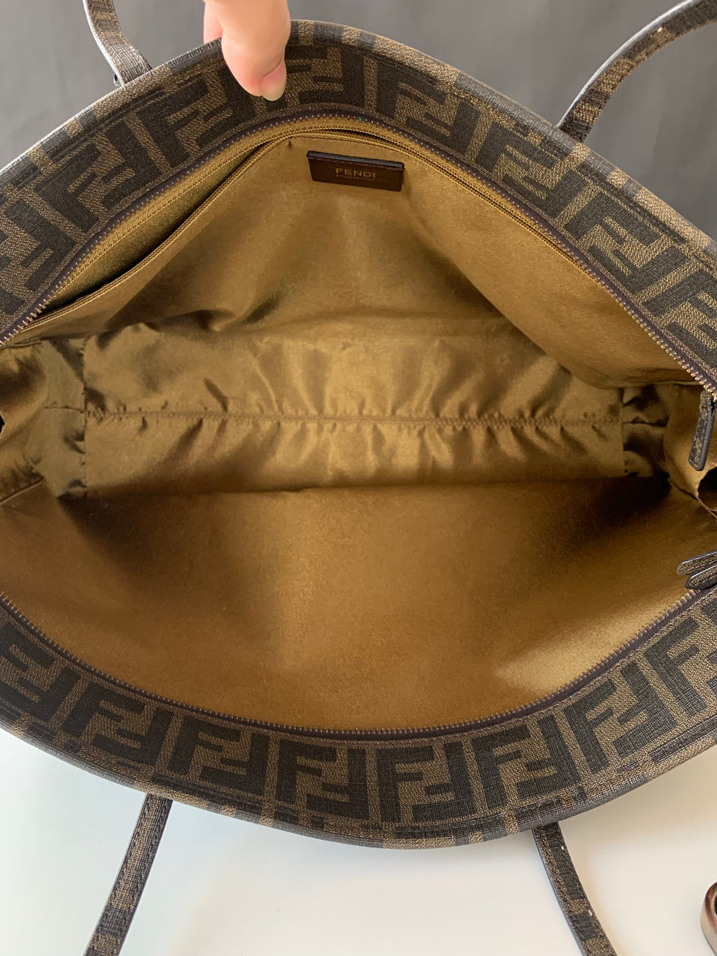 Fendi Zucca Spalmati Stars Roll Tote