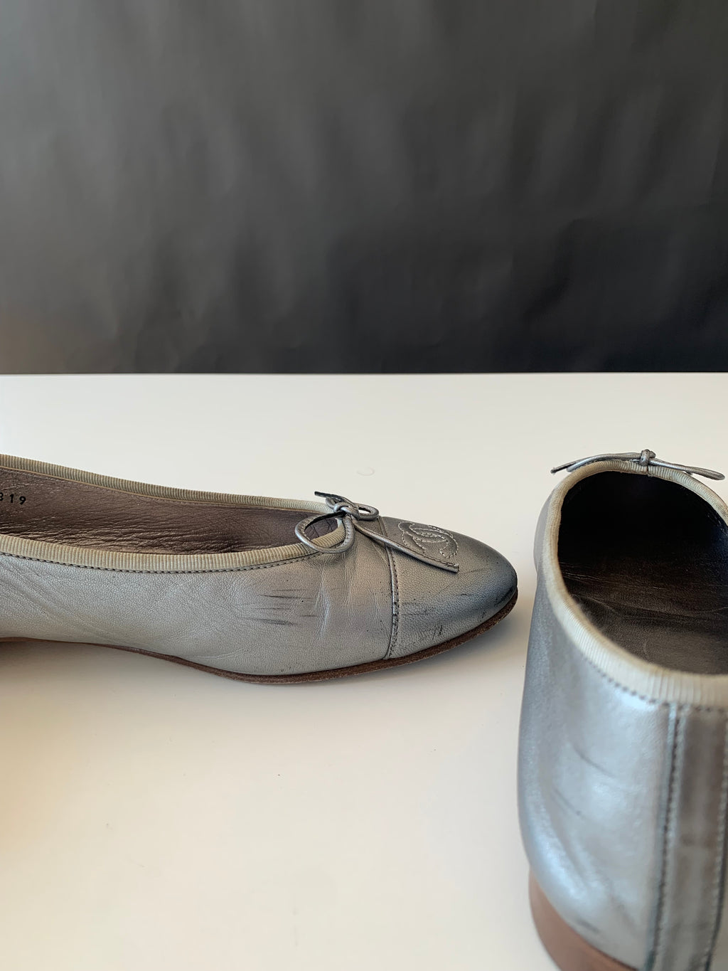 Chanel Cap Toe Ballerina Flats 39.5