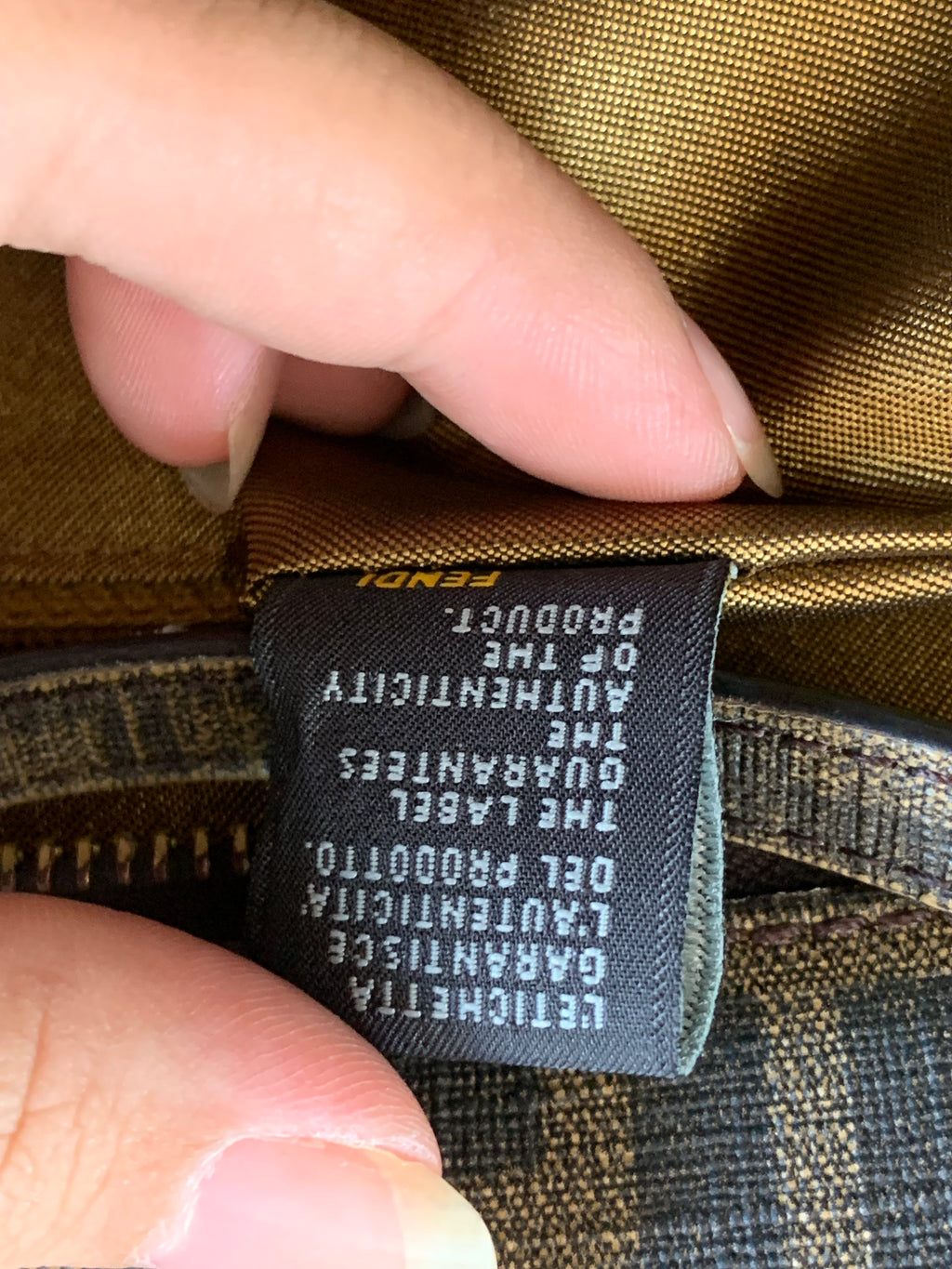 Fendi Zucca Spalmati Stars Roll Tote