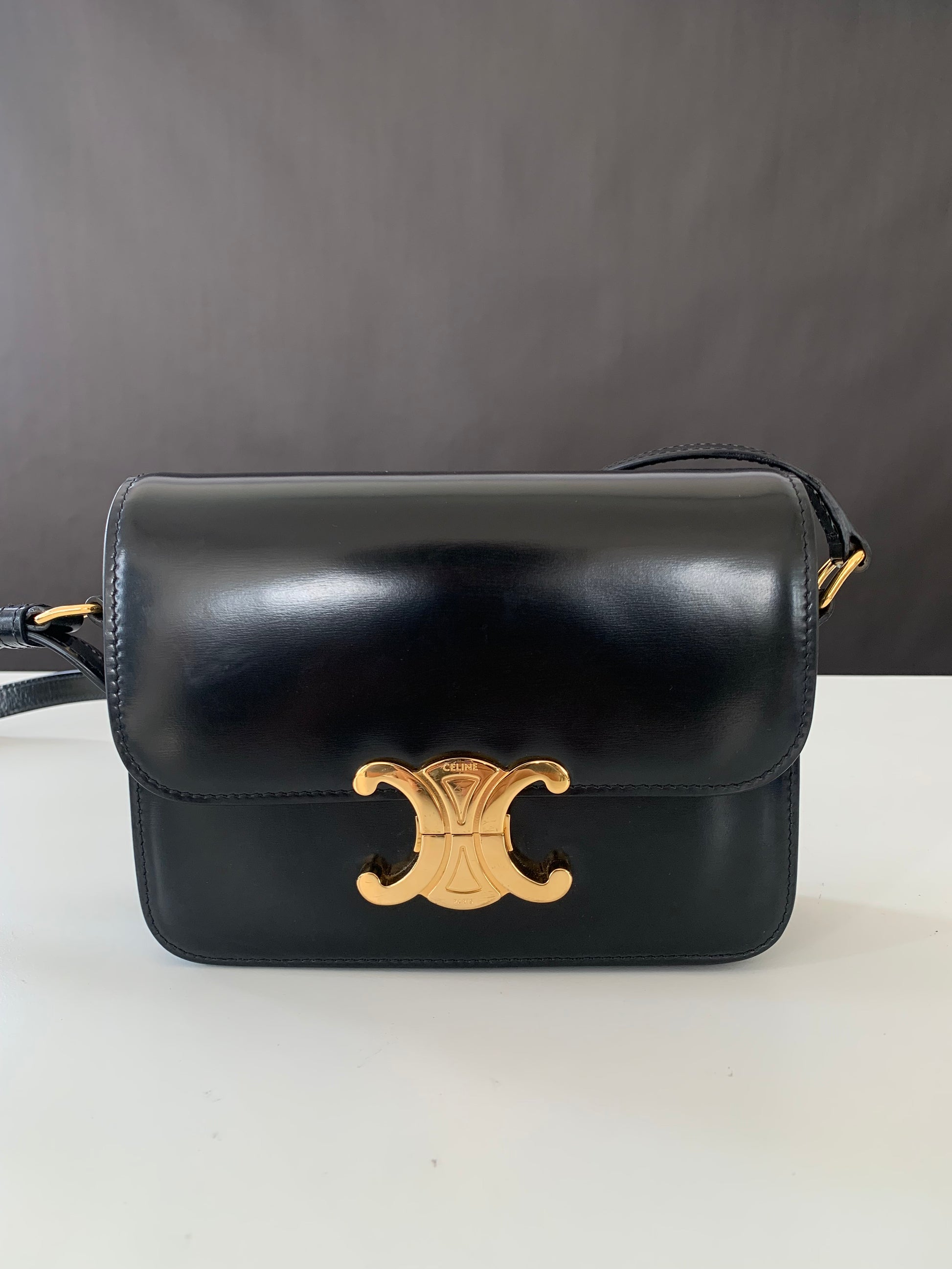 Celine Teen Triomphe Shiny Calfskin
