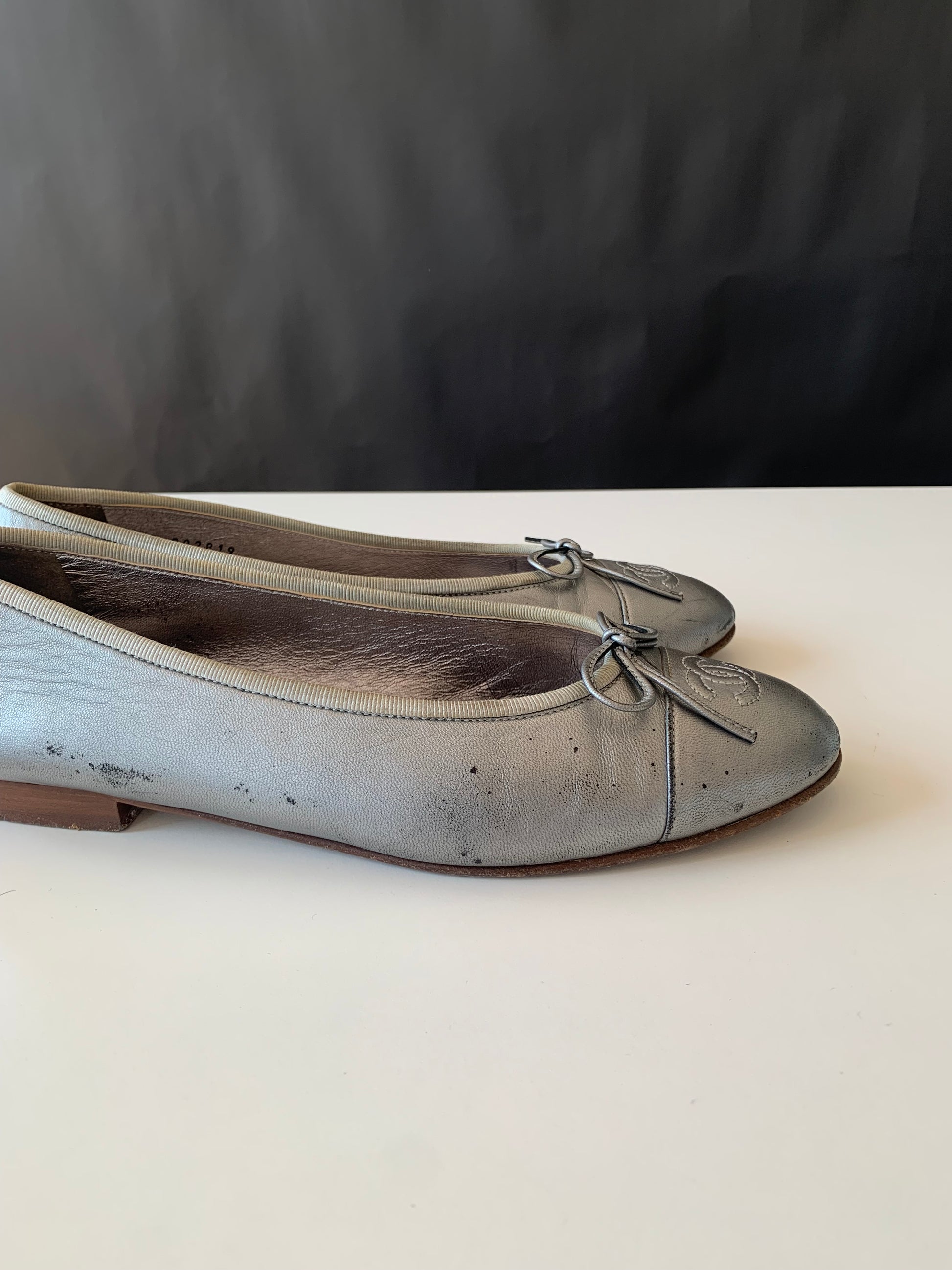 Chanel Cap Toe Ballerina Flats 39.5