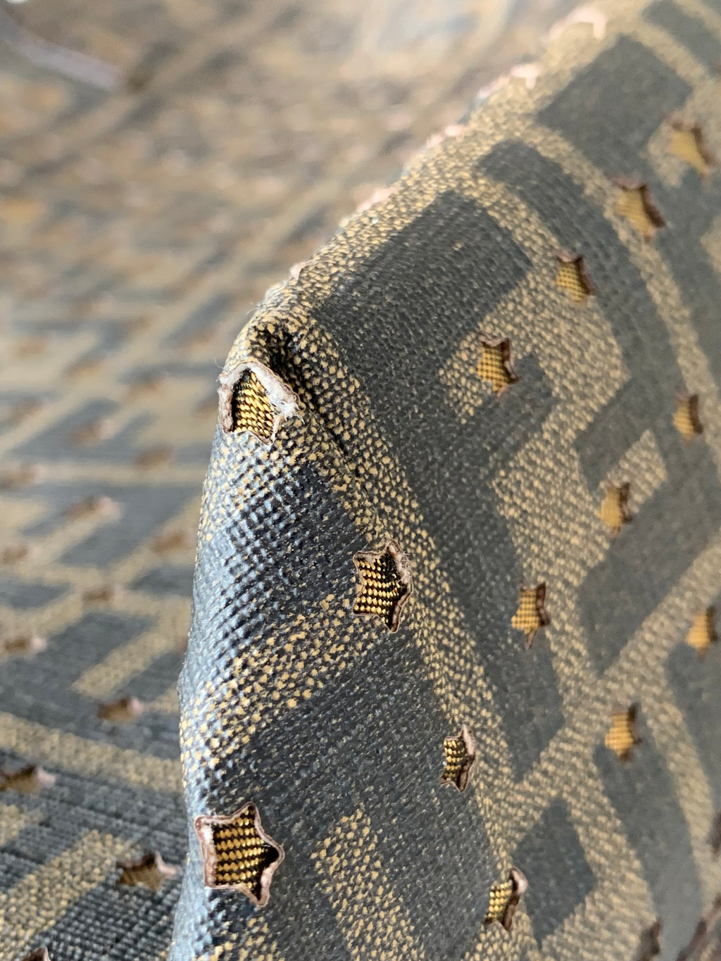 Fendi Zucca Spalmati Stars Roll Tote