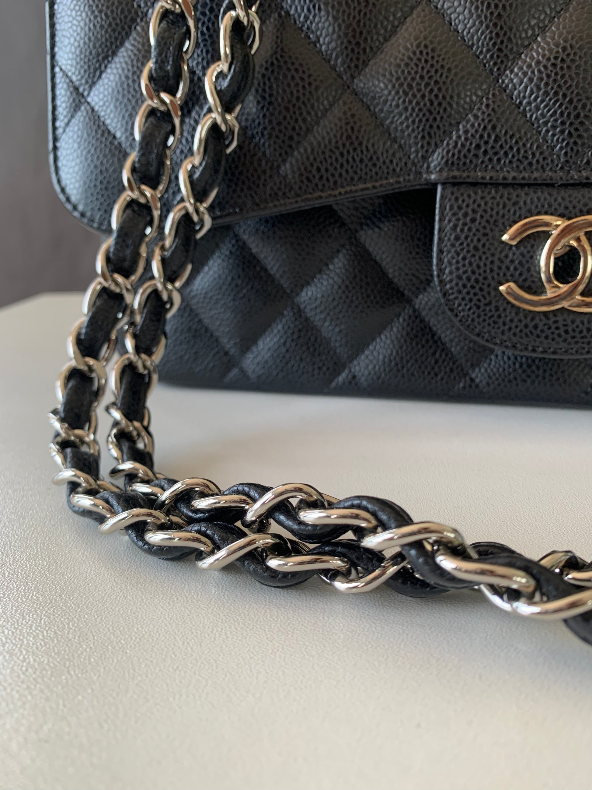 Chanel Double Flap Jumbo SHW