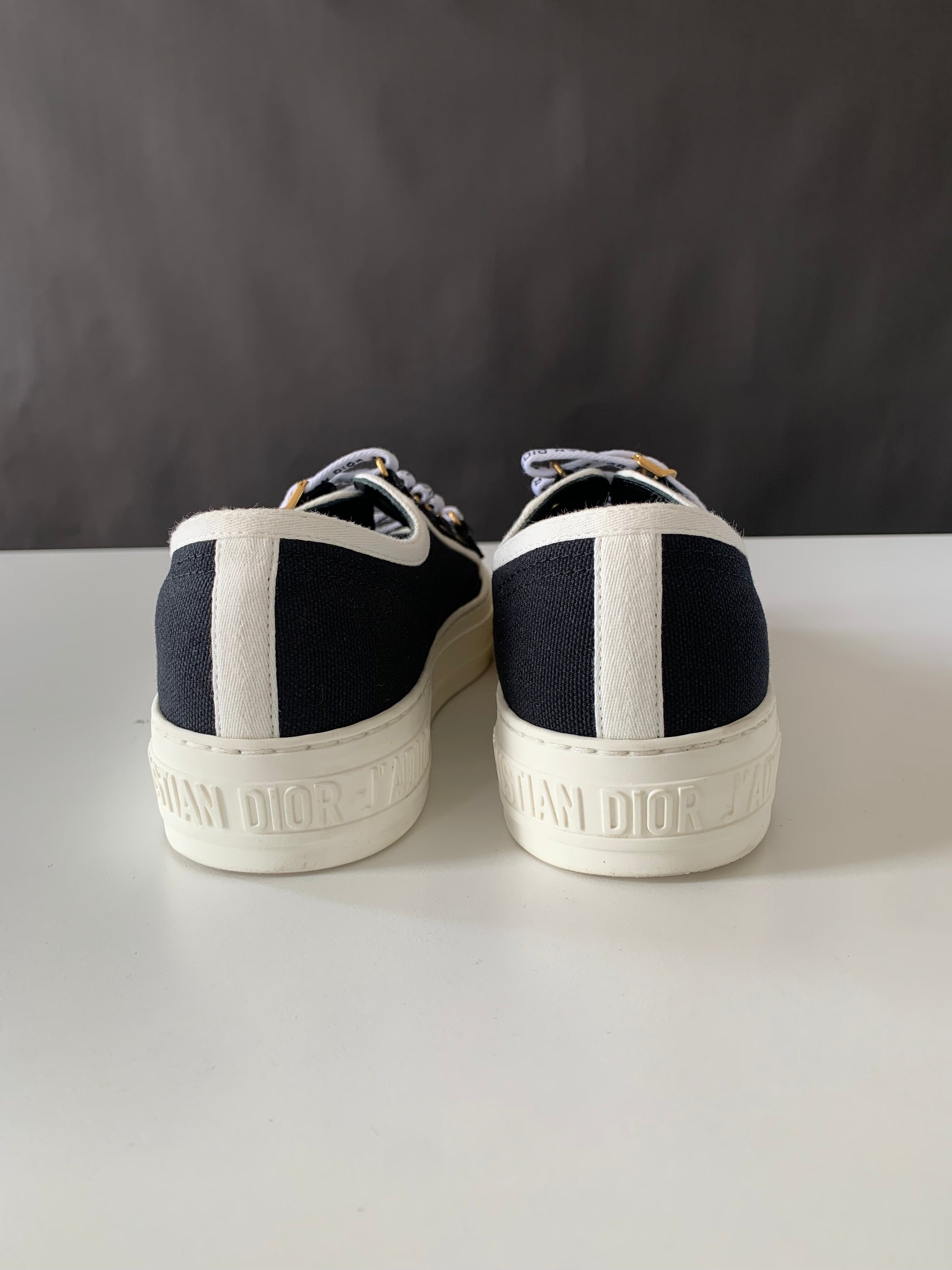 Dior Canvas Dot Walk'N'Dior Low Top Sneakers 36