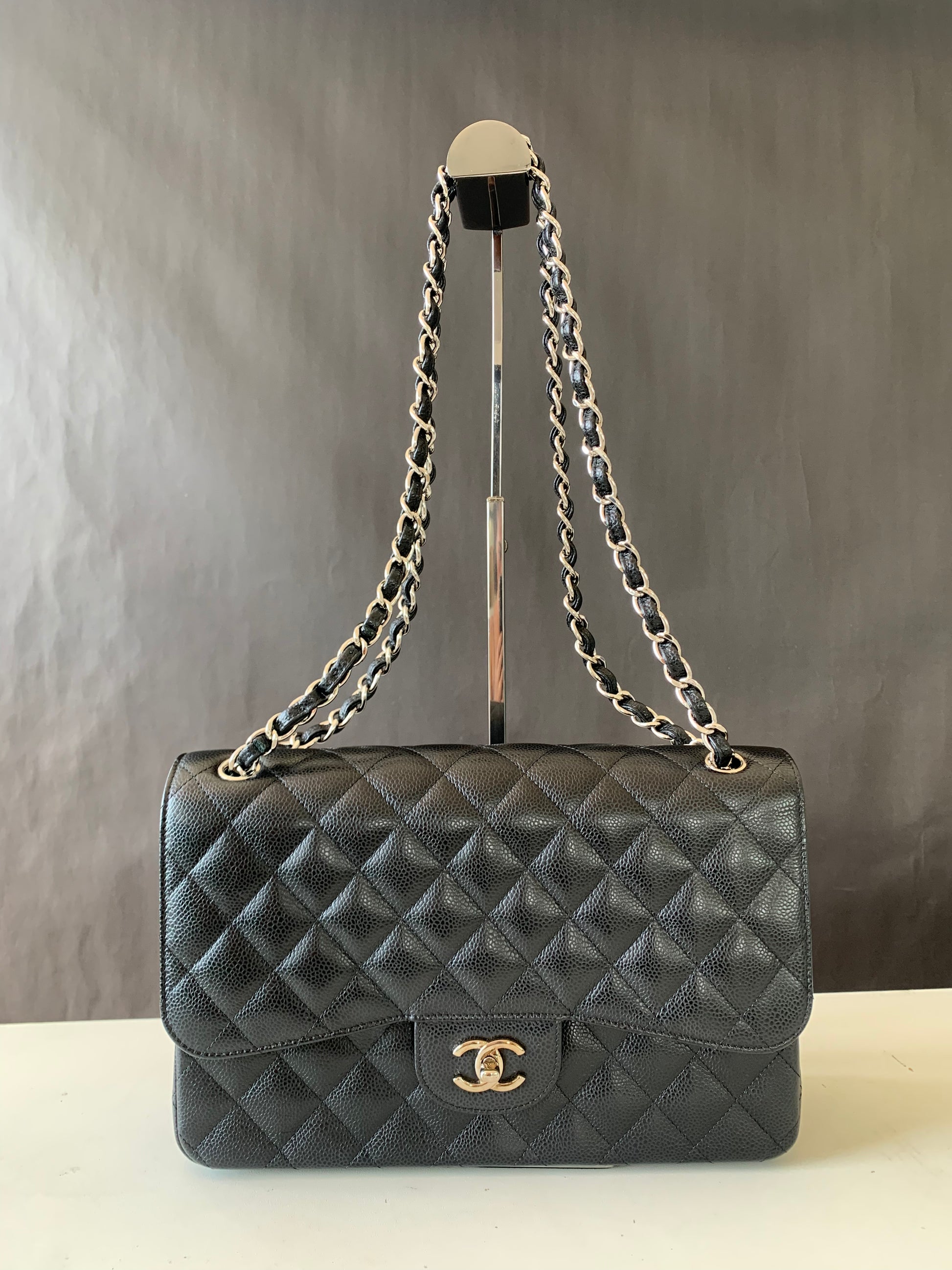 Chanel Double Flap Jumbo SHW