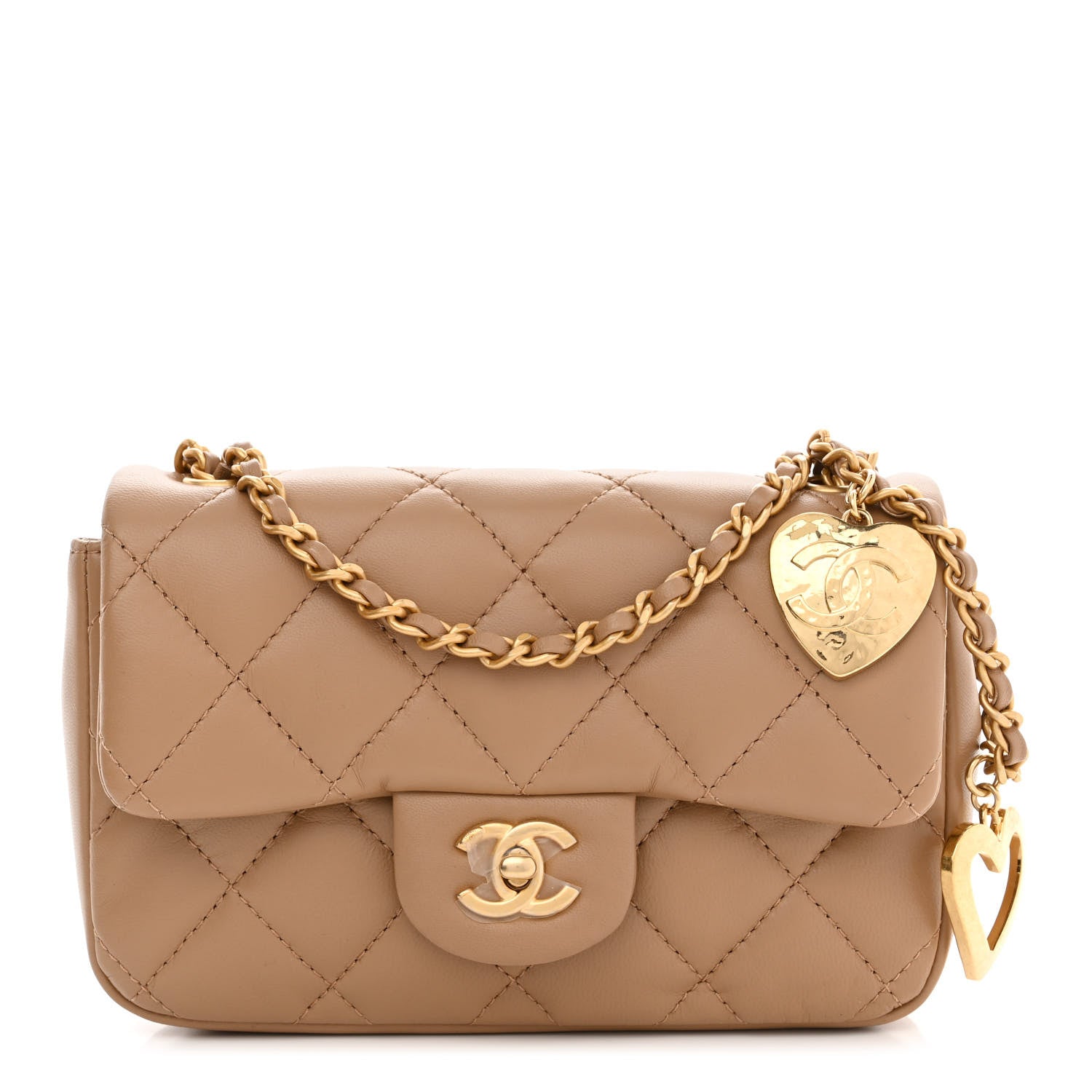 Chanel Mini Rectangle Flap Heart Charms