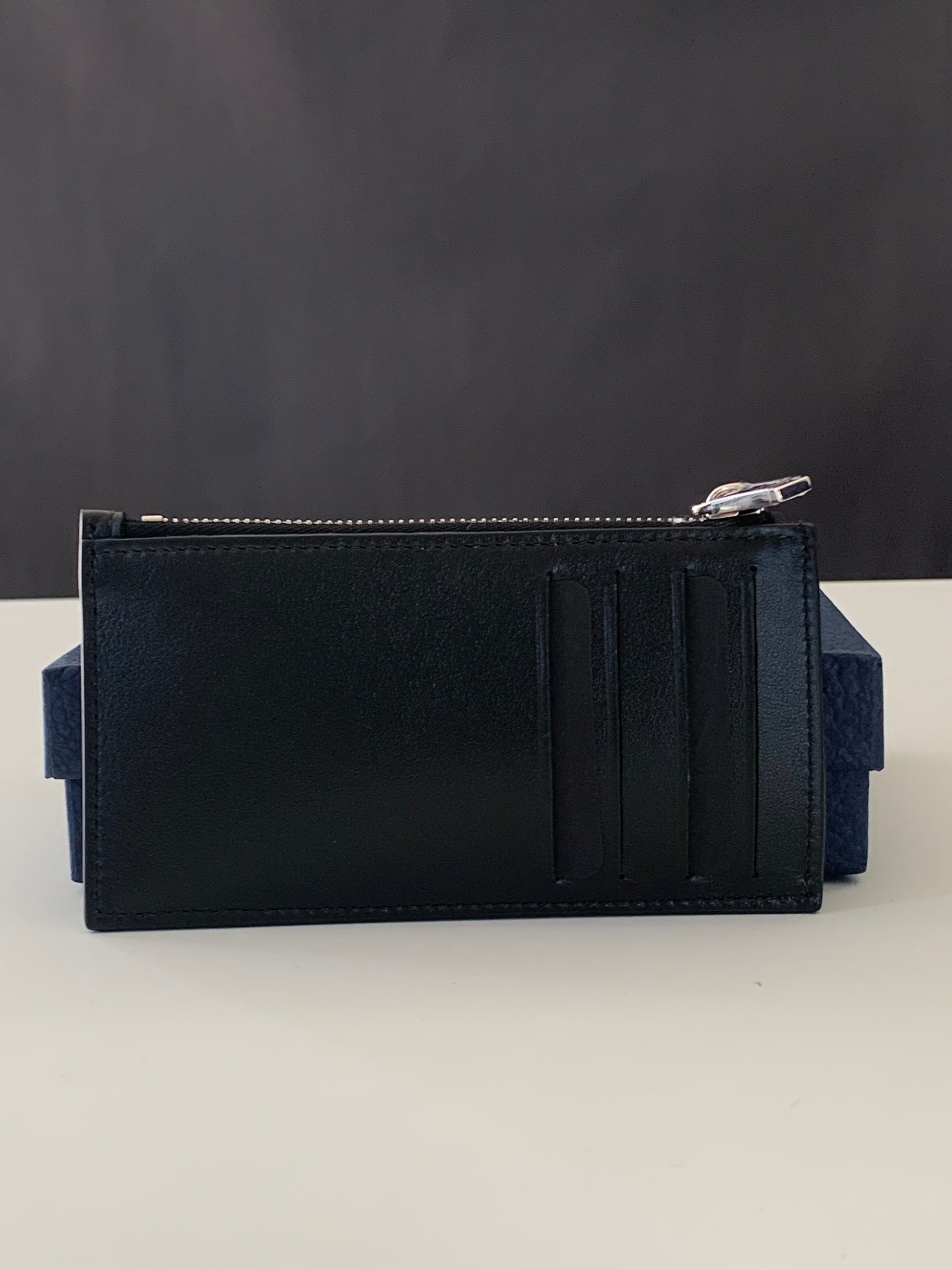 Dior Zipped Card Holder Oblique Galaxy