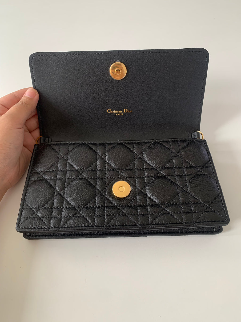 Dior Caro Pouch with Chain