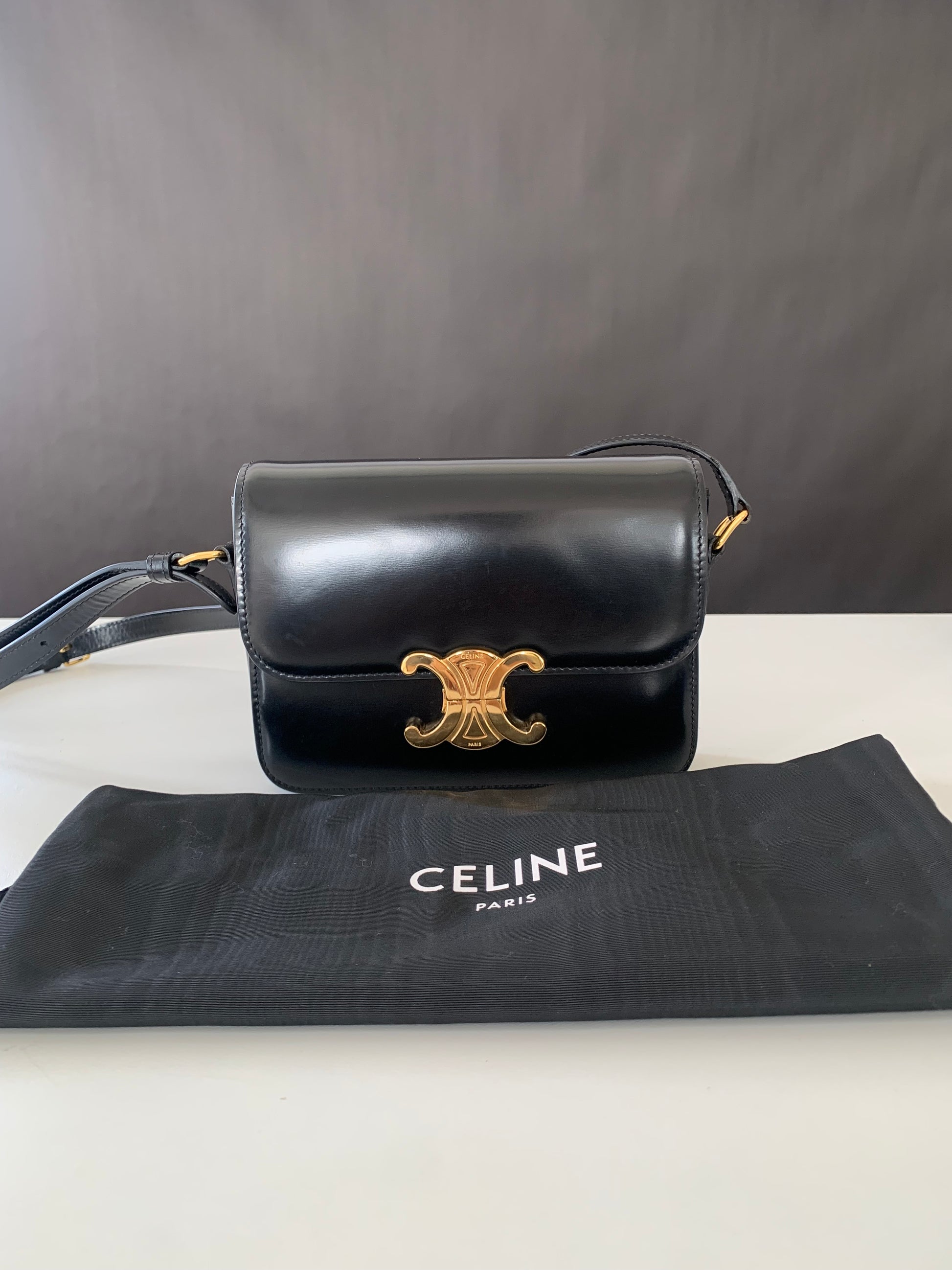 Celine Teen Triomphe Shiny Calfskin