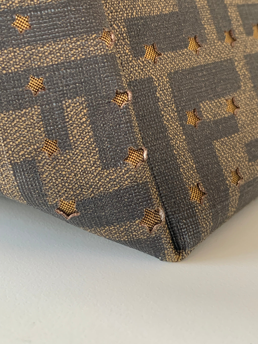 Fendi Zucca Spalmati Stars Roll Tote
