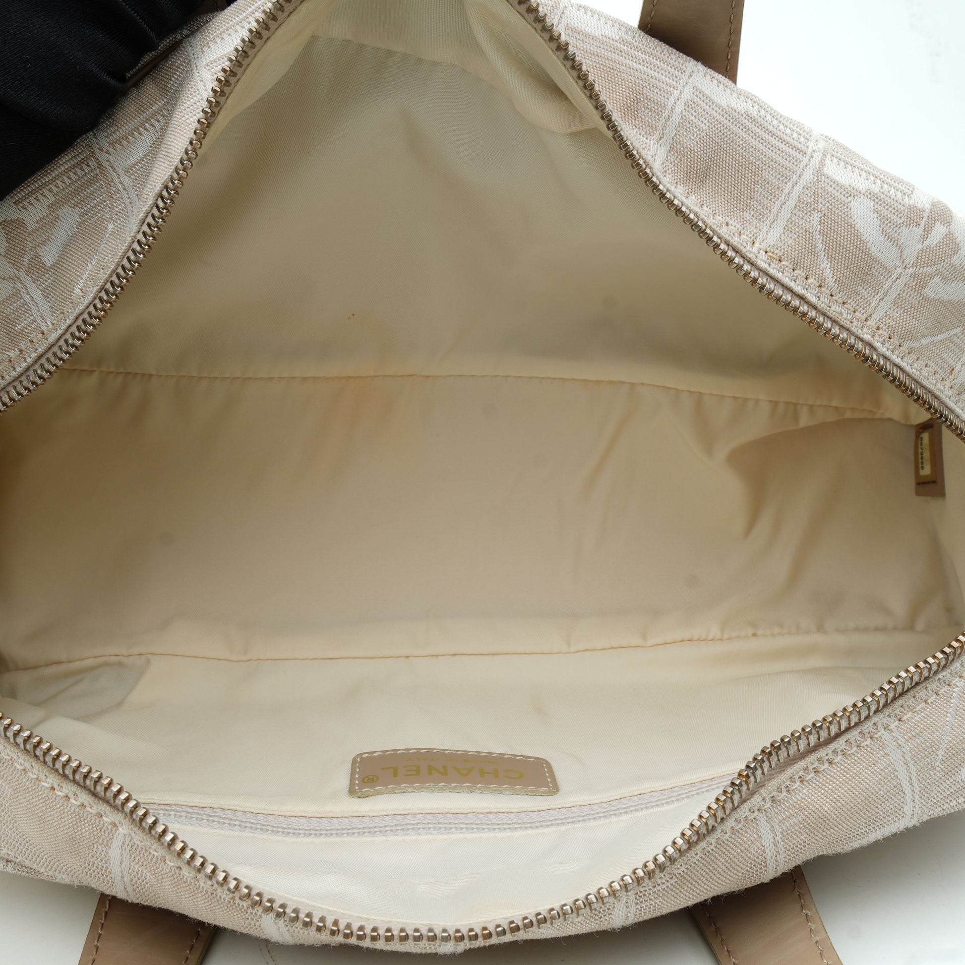 Chanel Travel Line East West Canvas Beige