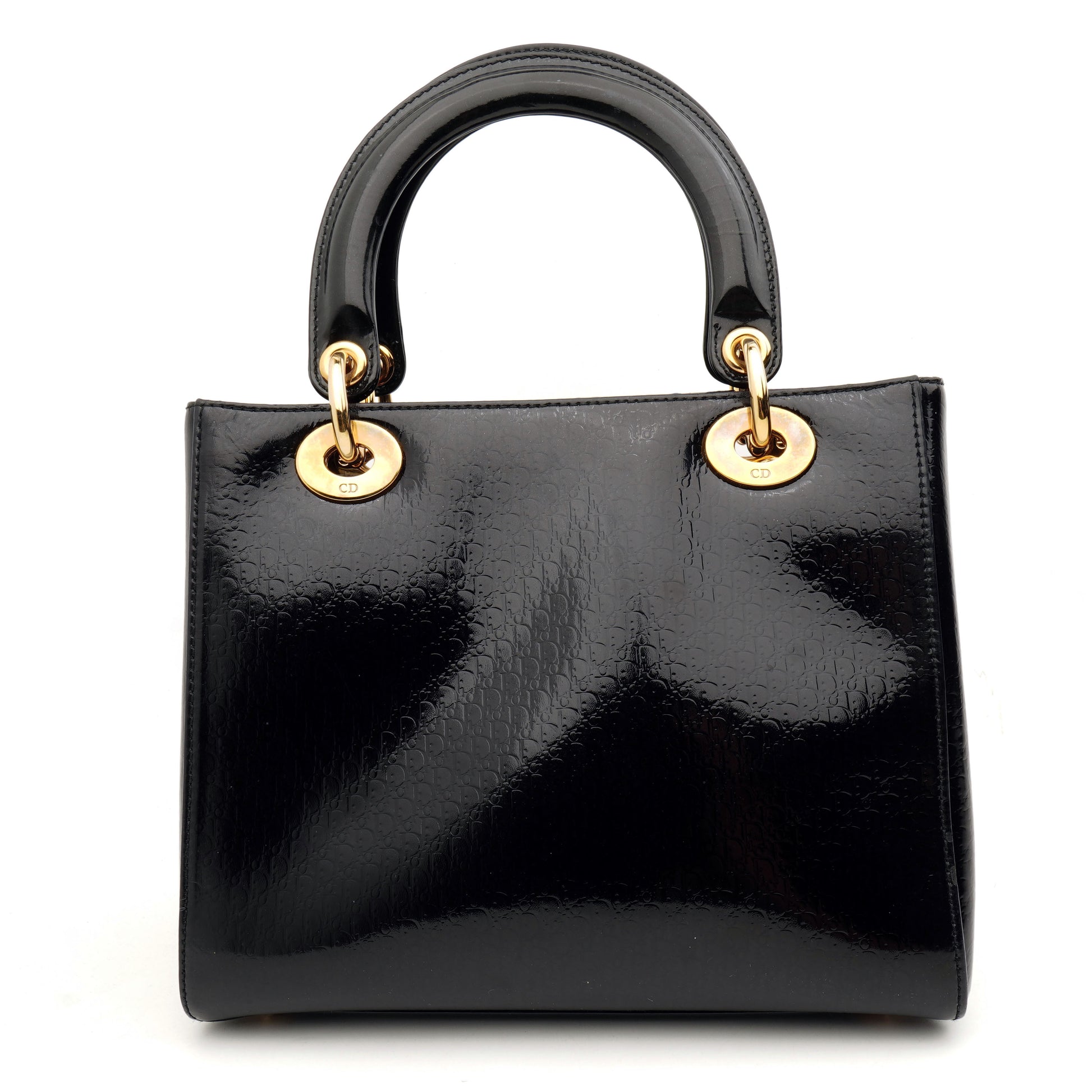 Lady Dior Medium Debossed Monogram Patent