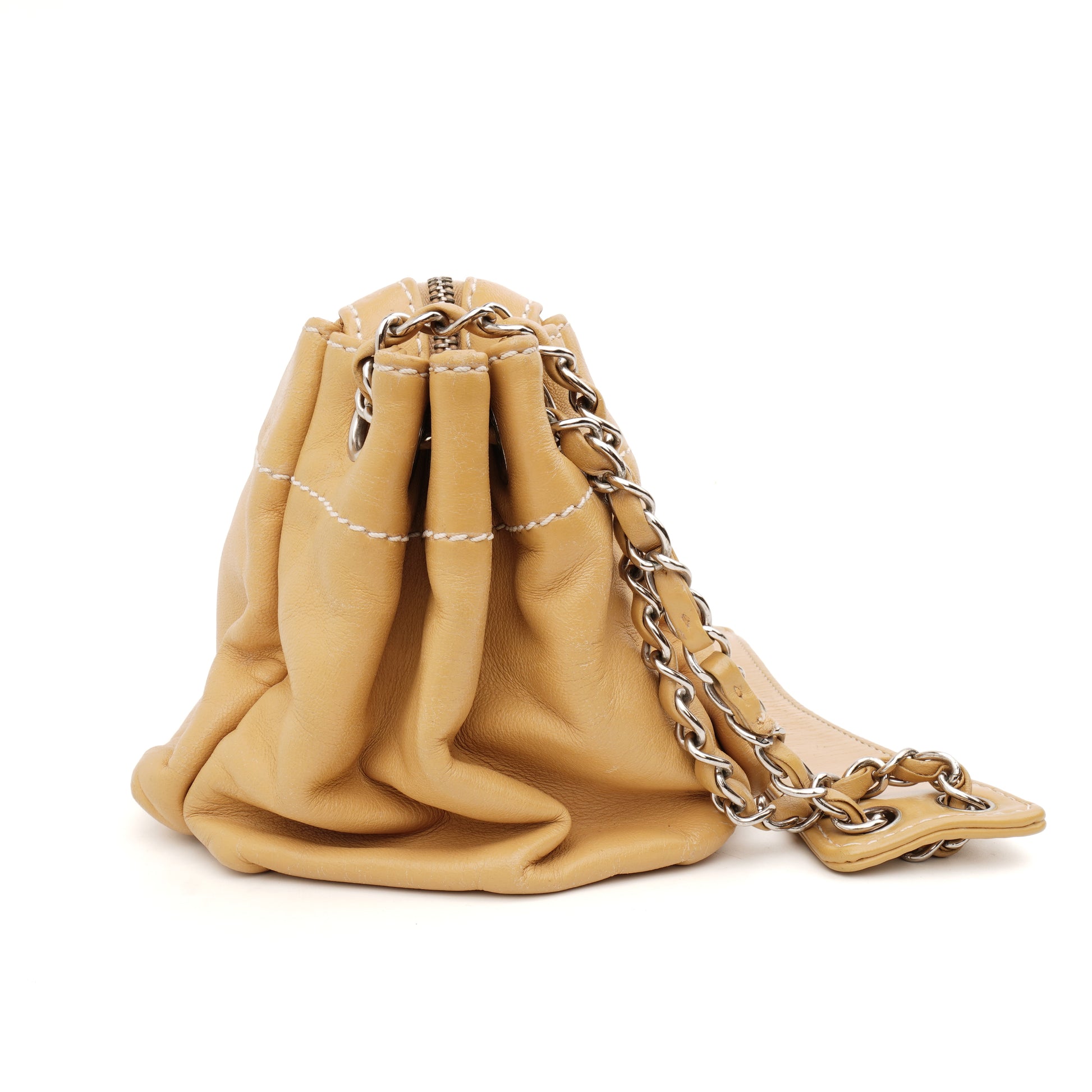 Chanel LAX Accordion Shoulder Bag Beige