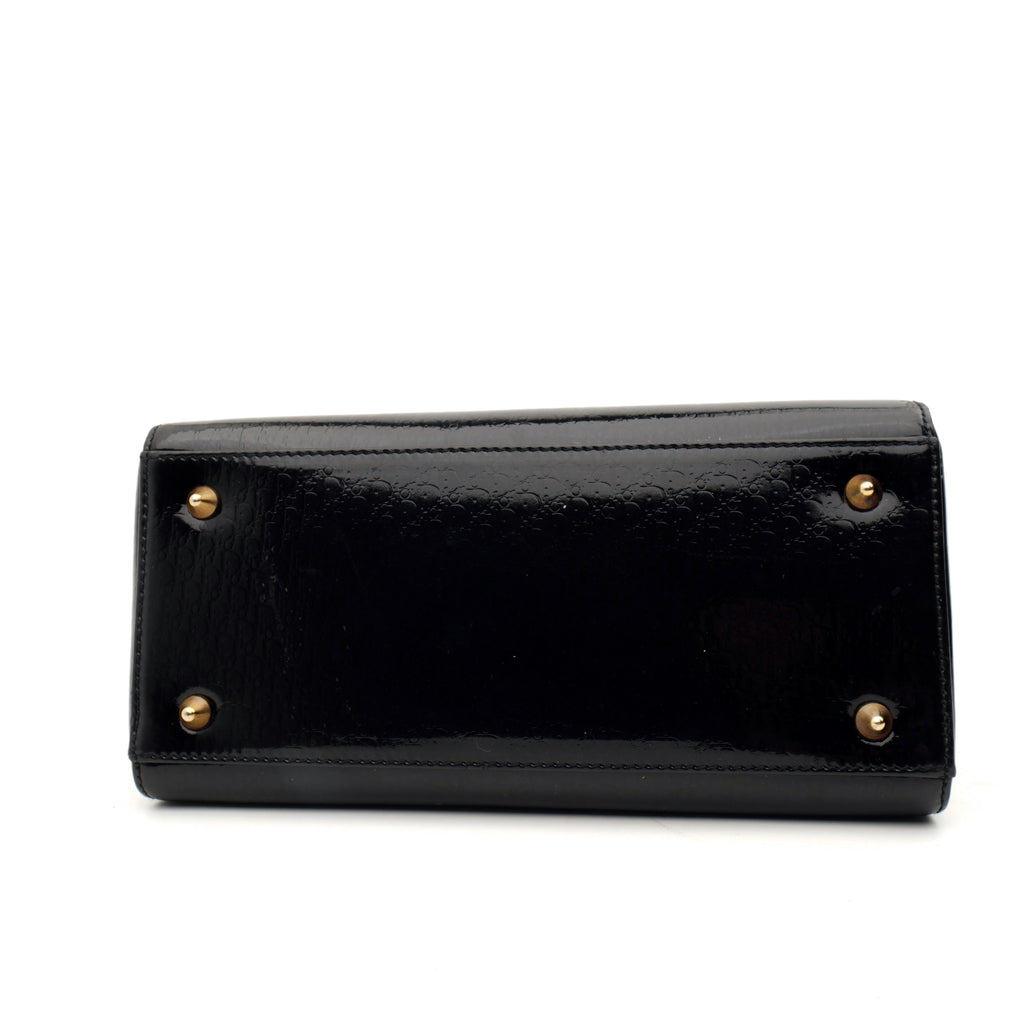 Lady Dior Medium Debossed Monogram Patent