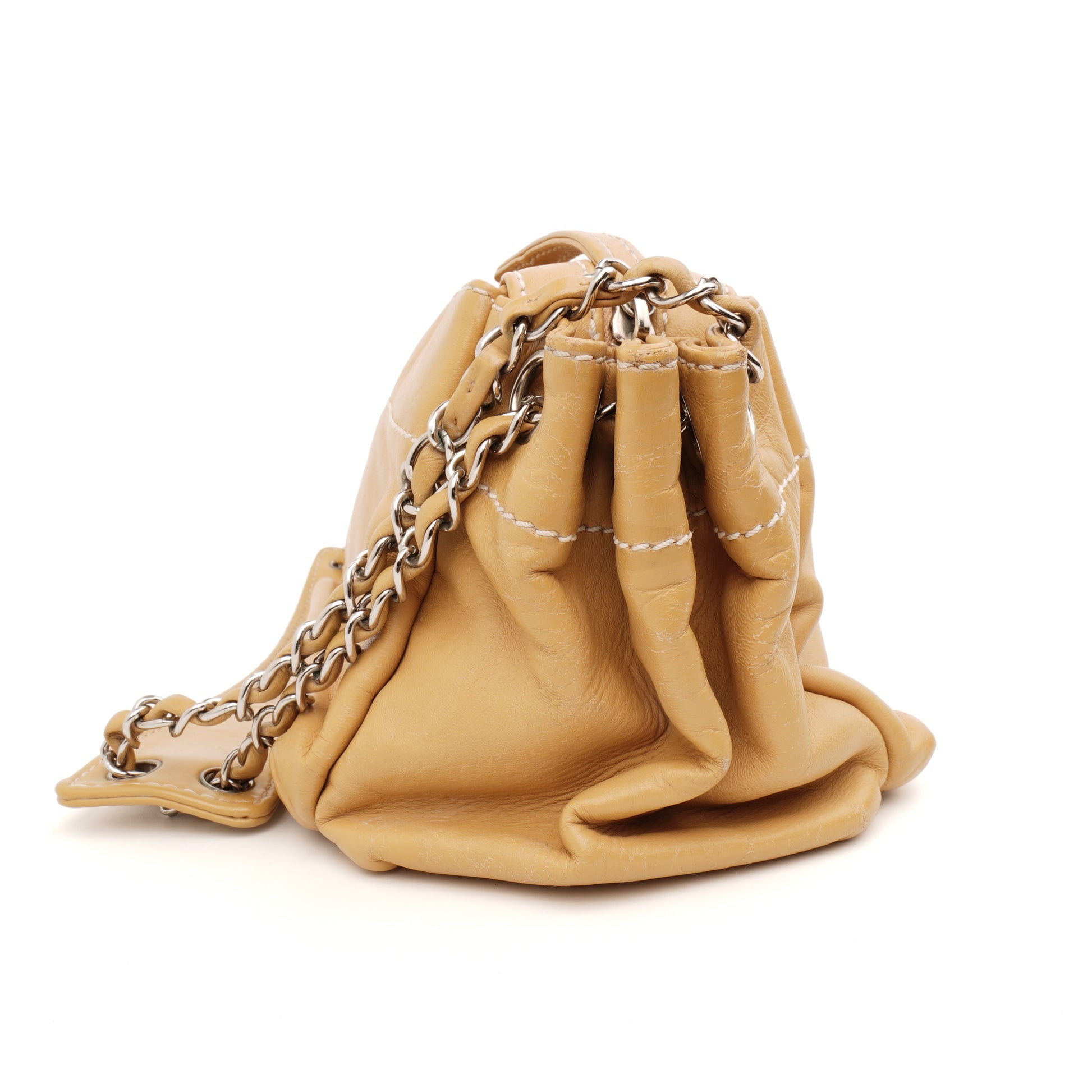 Chanel LAX Accordion Shoulder Bag Beige