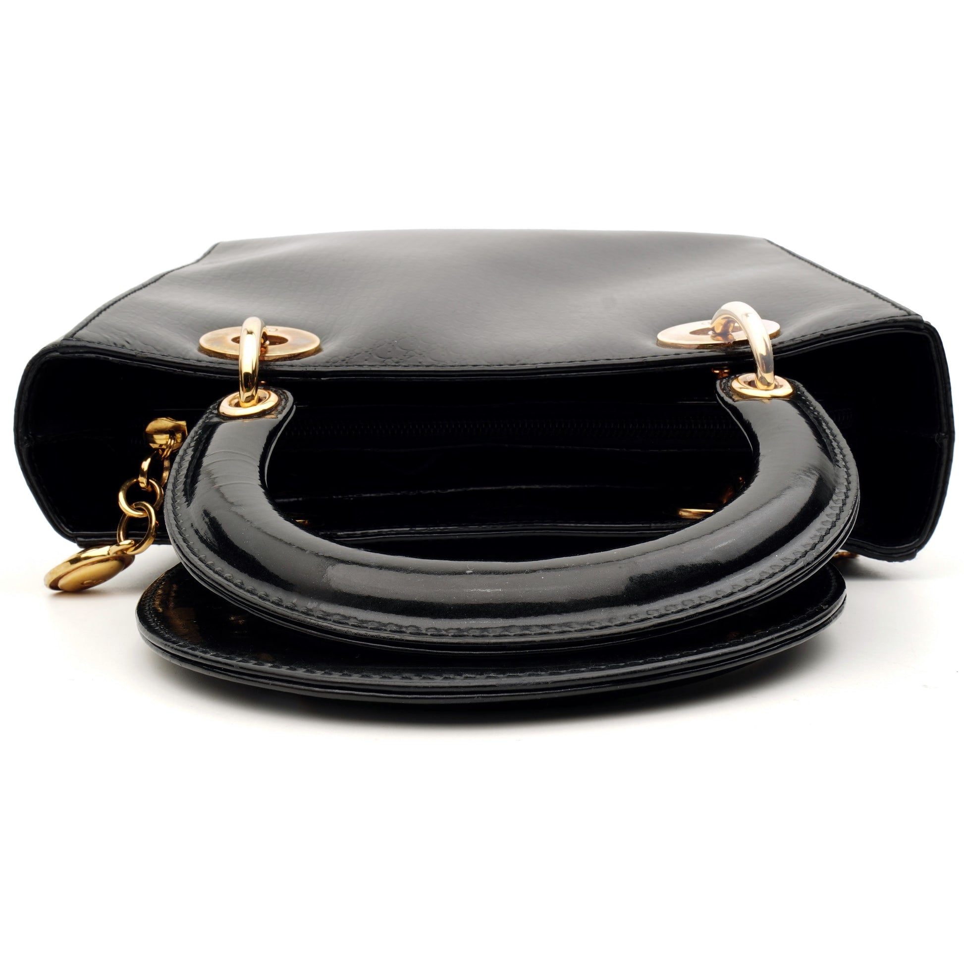 Lady Dior Medium Debossed Monogram Patent