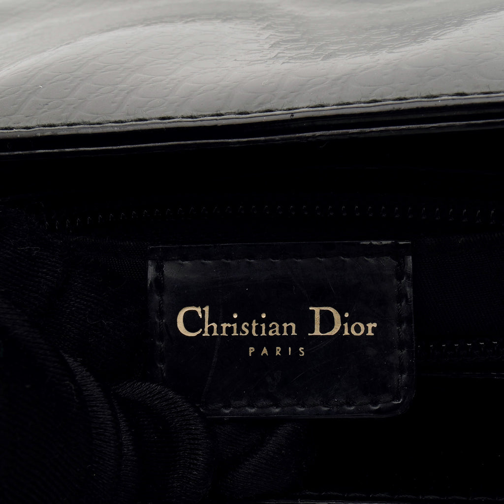 Lady Dior Medium Debossed Monogram Patent