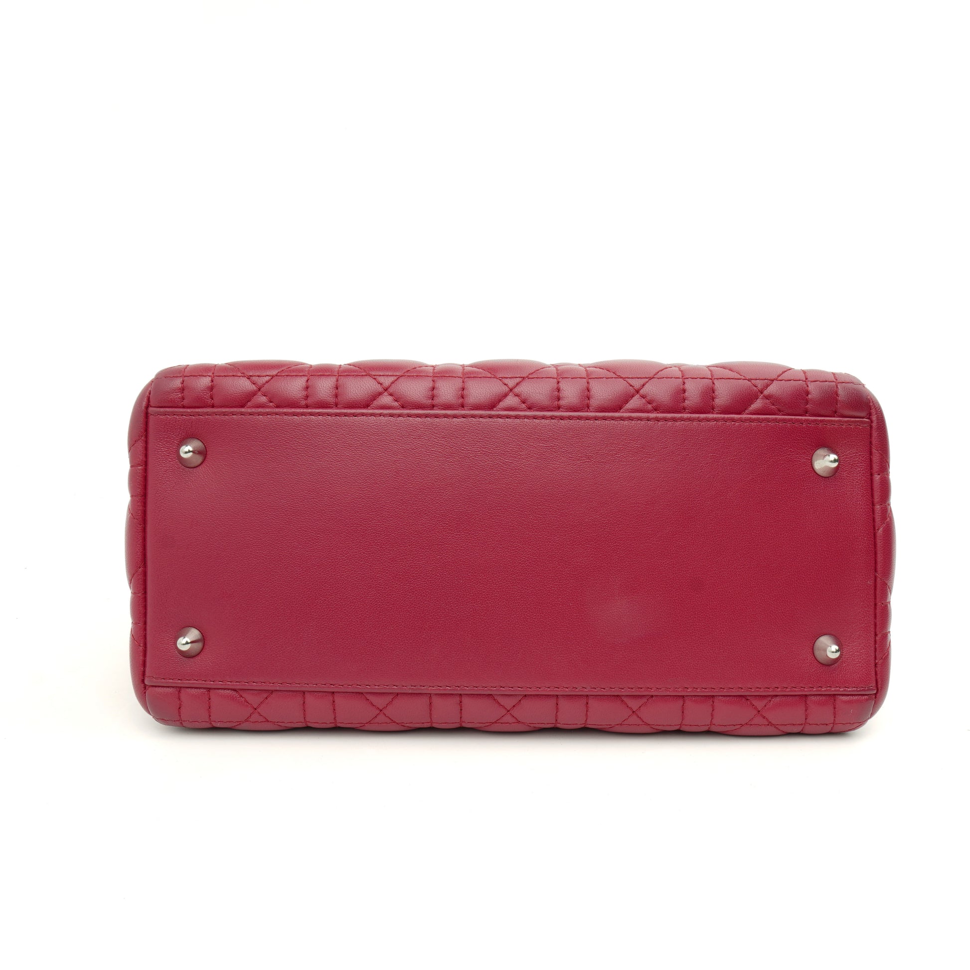 Dior Lady Dior Medium Lambskin Fuchsia Pink SHW